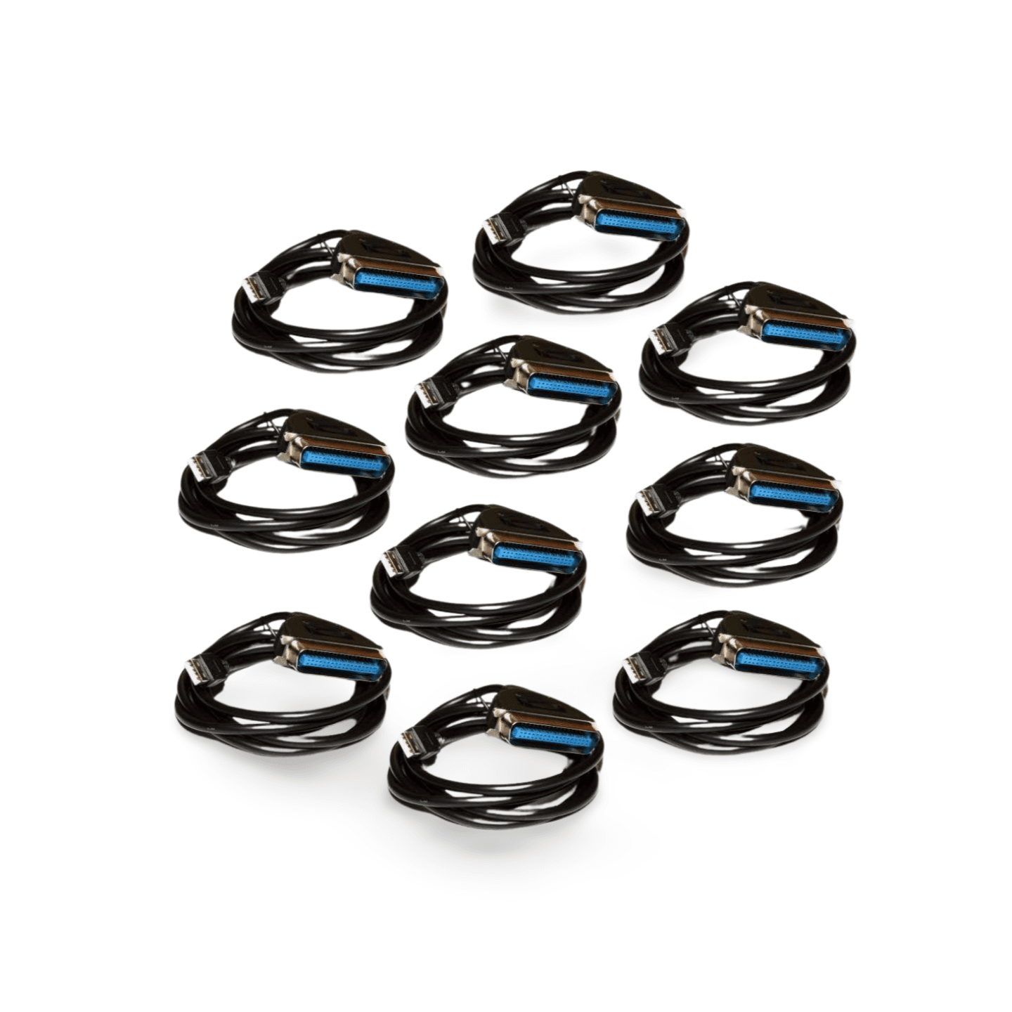 5ft USB Parallel Adapter CN36 Centronics 36 IEEE 1284 10 Pack black