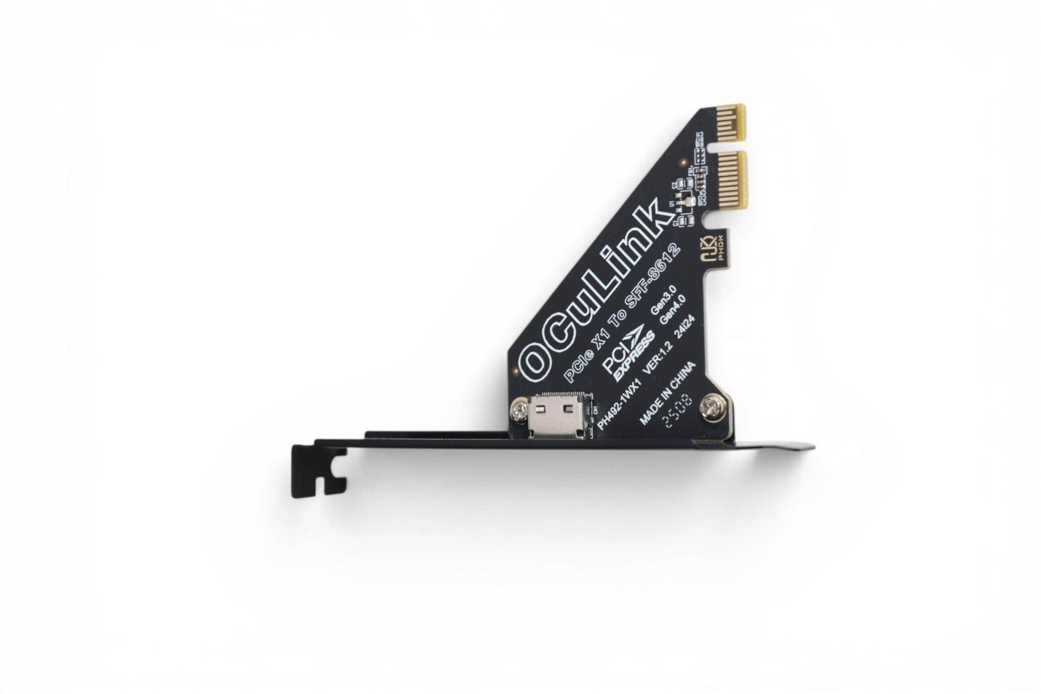 5in 1 Port OcuLink PCIe Adapter Card X1 PCIe Expansion - Black