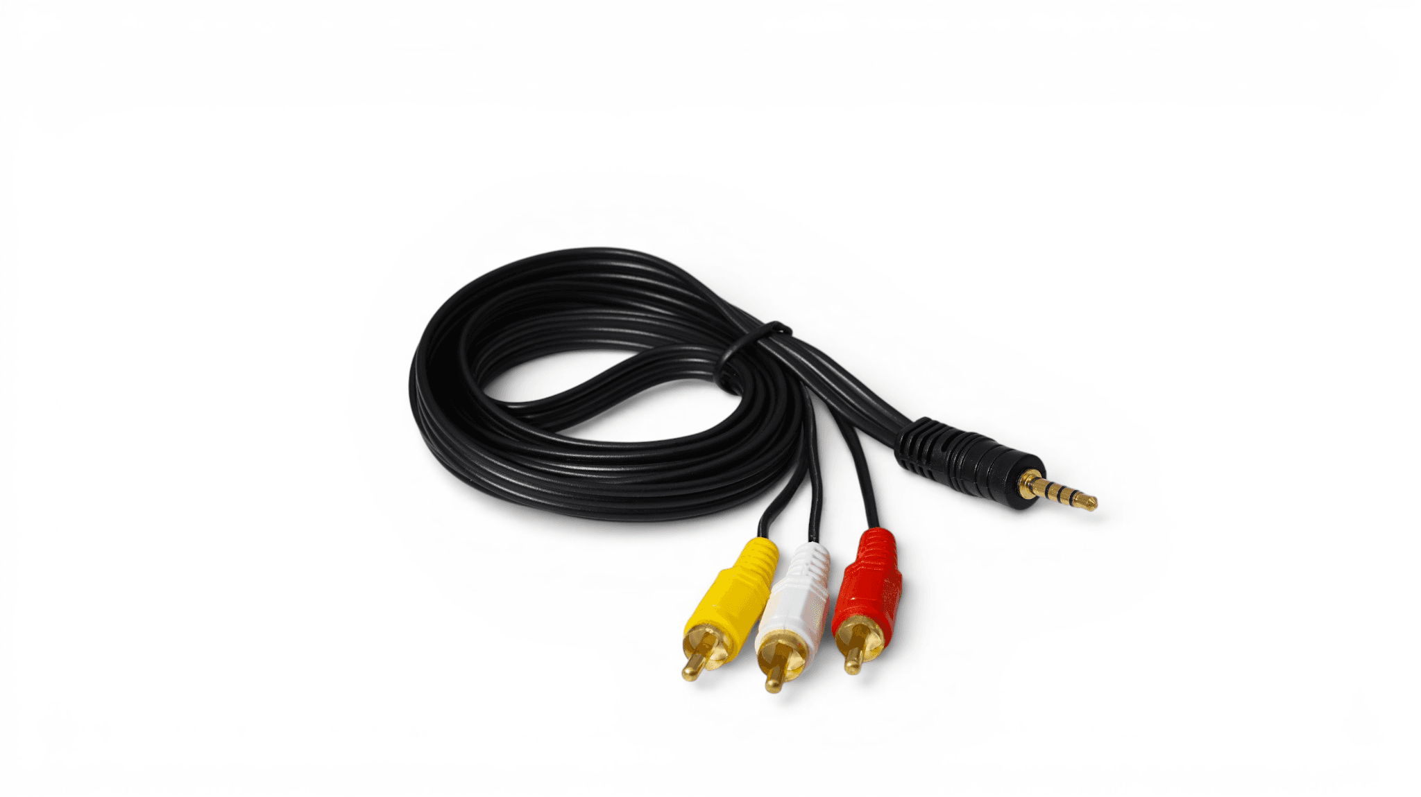 6ft 3.5mm TRRS Male to 3 RCA Male Plug AV Video Cable - Black