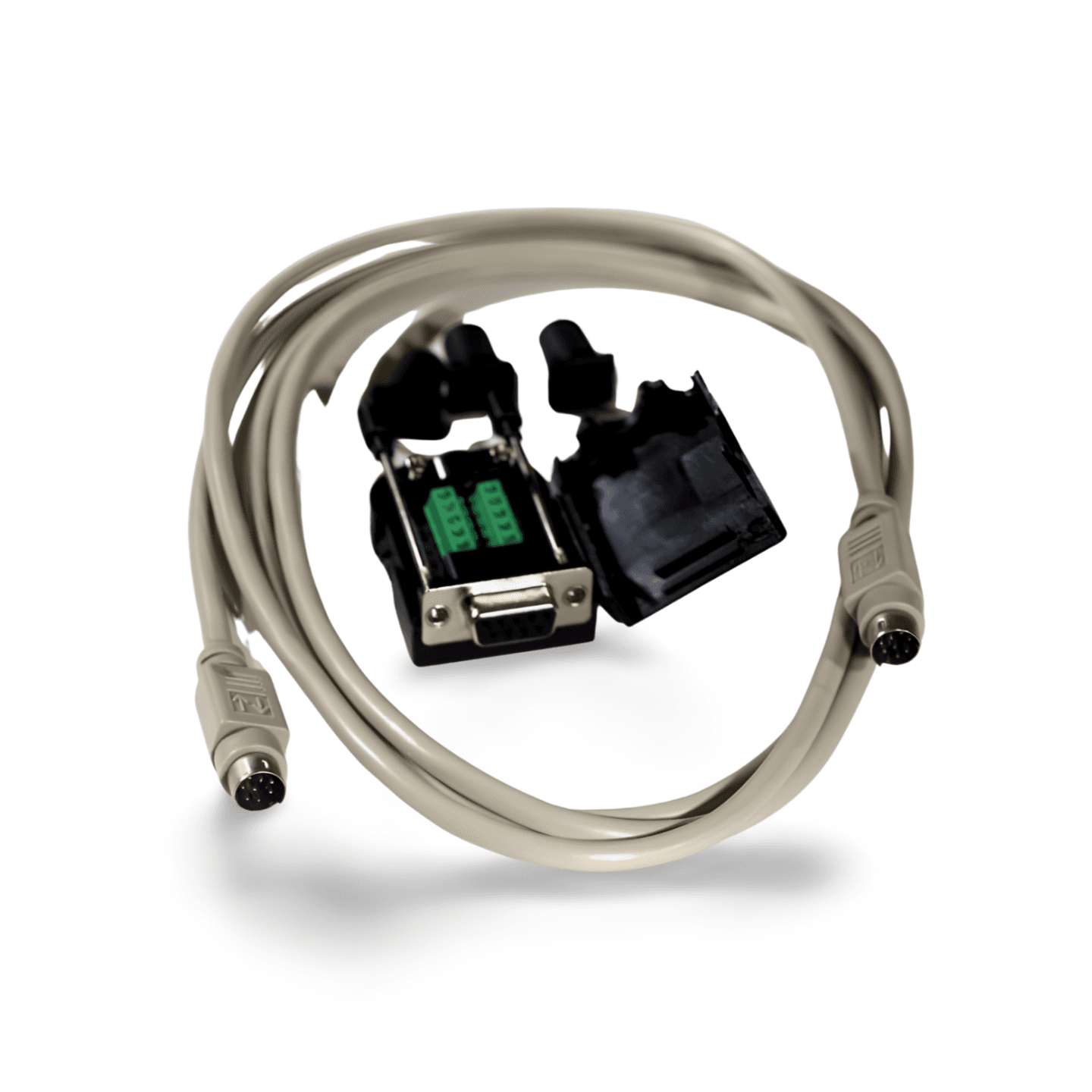 6ft ATDPRO Prototype Cable Mini DIN 8 Male to DB9 Female Custom Kit beige