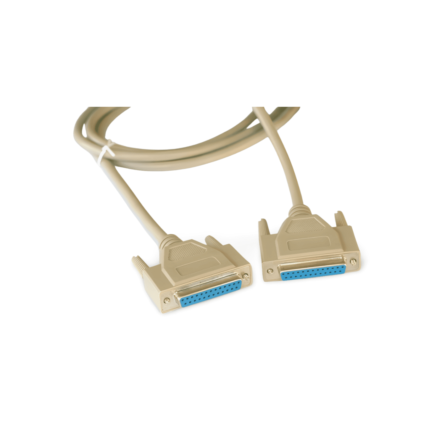 6ft DB25 Female to DB25 Female Straight Cable beige