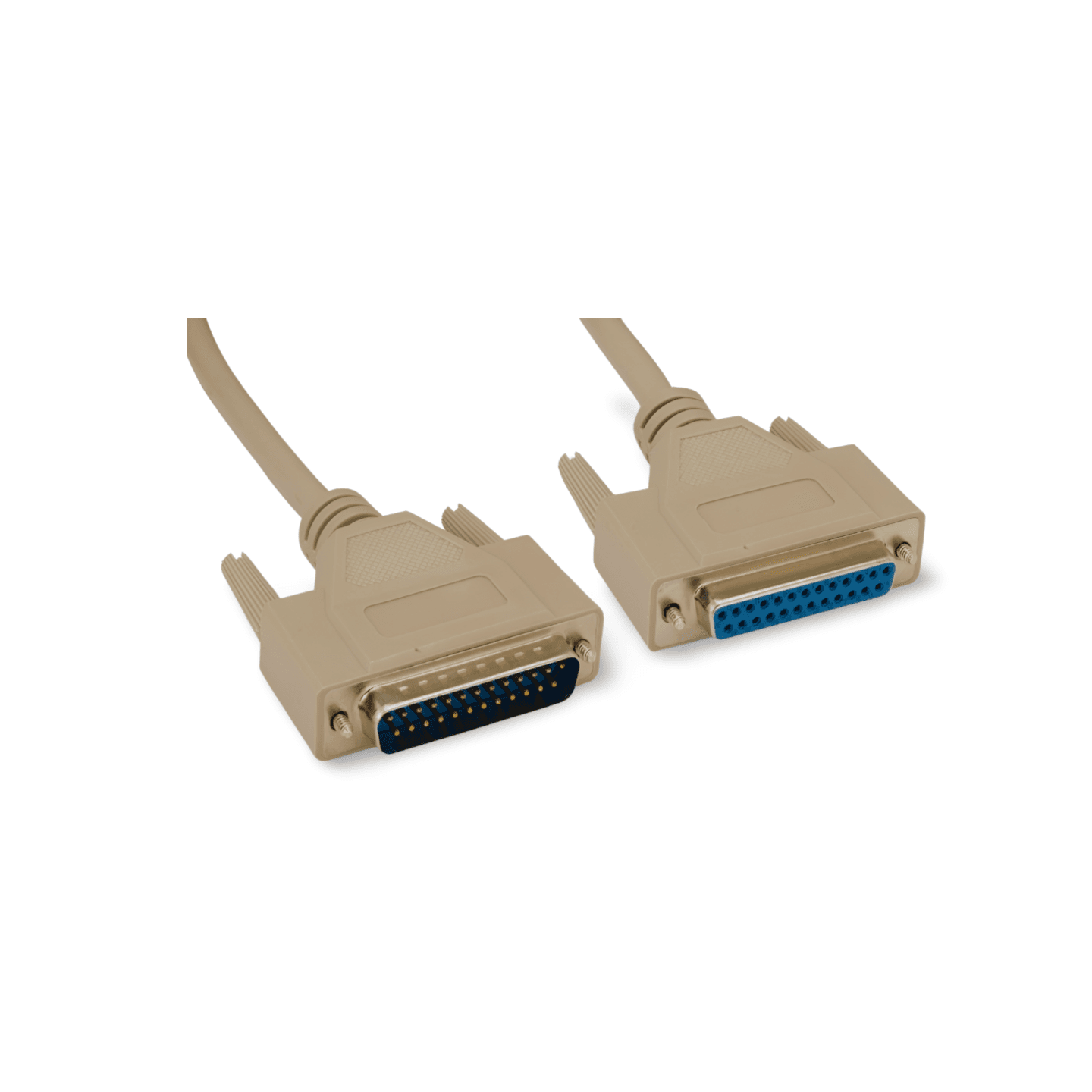 6ft DB25 Male to DB25 Female Cable Beige Extension beige