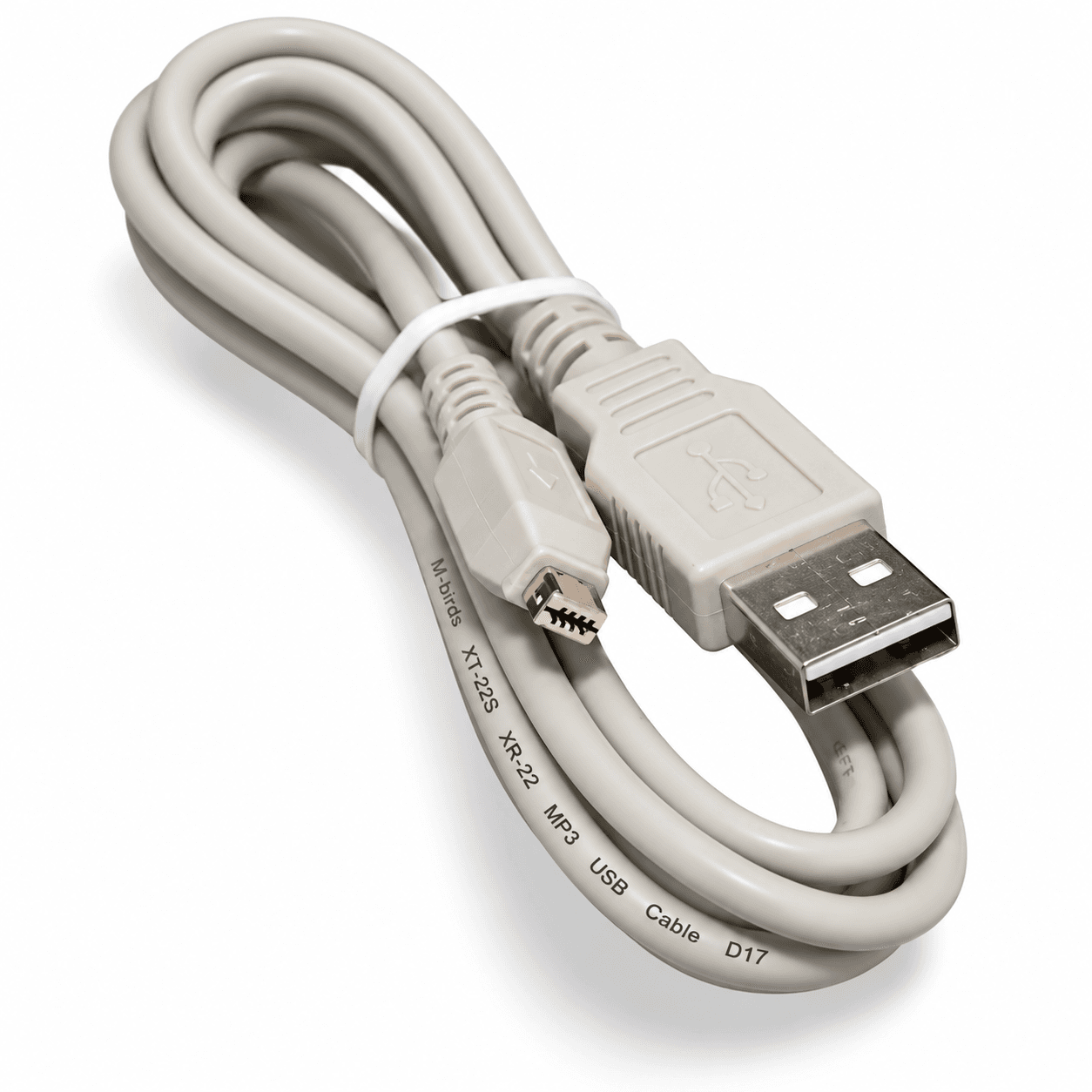 6ft M-birds XT-22S XR-22 MP3 USB Cable D17 - Beige