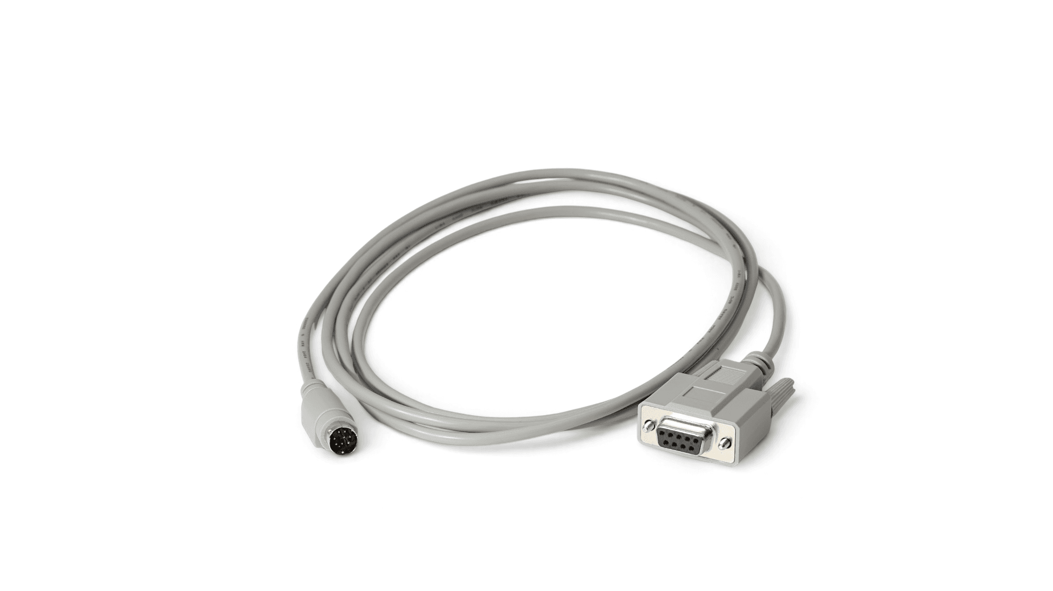 6ft Mini DIN8 to DB9 Female Cable - Gray