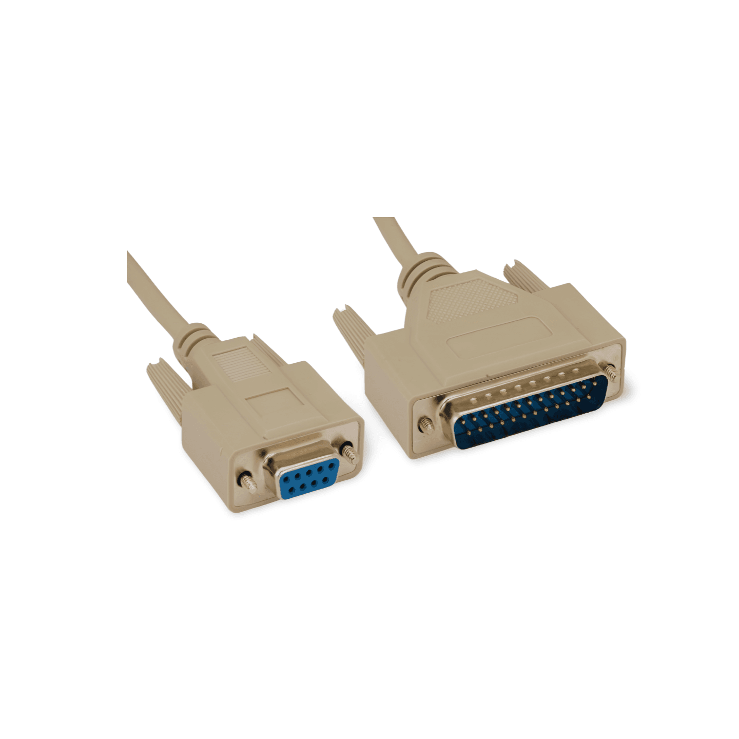 6ft Modem Cable DB9 Female to DB25 Male beige