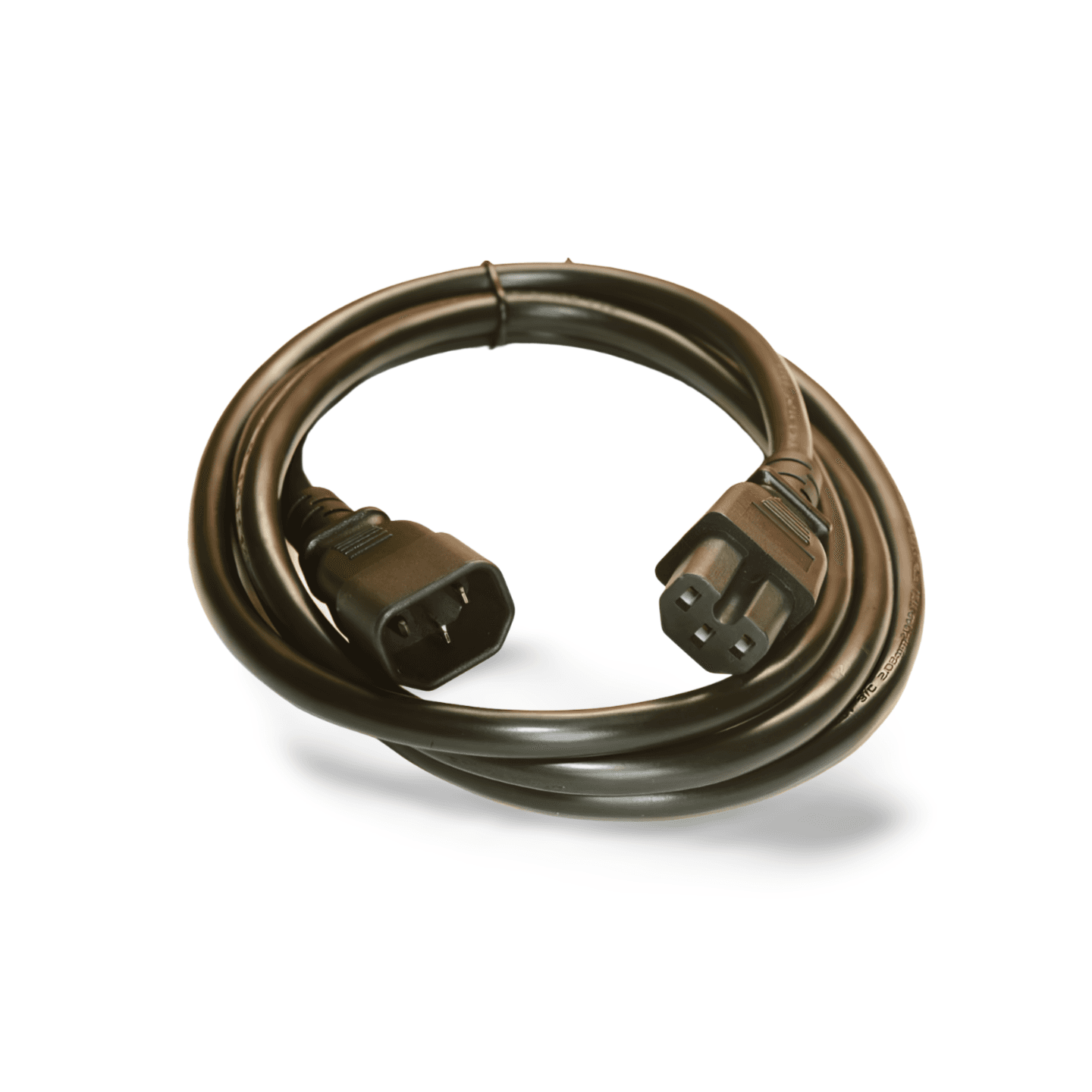 6ft Monitor to Computer Power Extension Cable C14 C15 IEC320 14AWG black