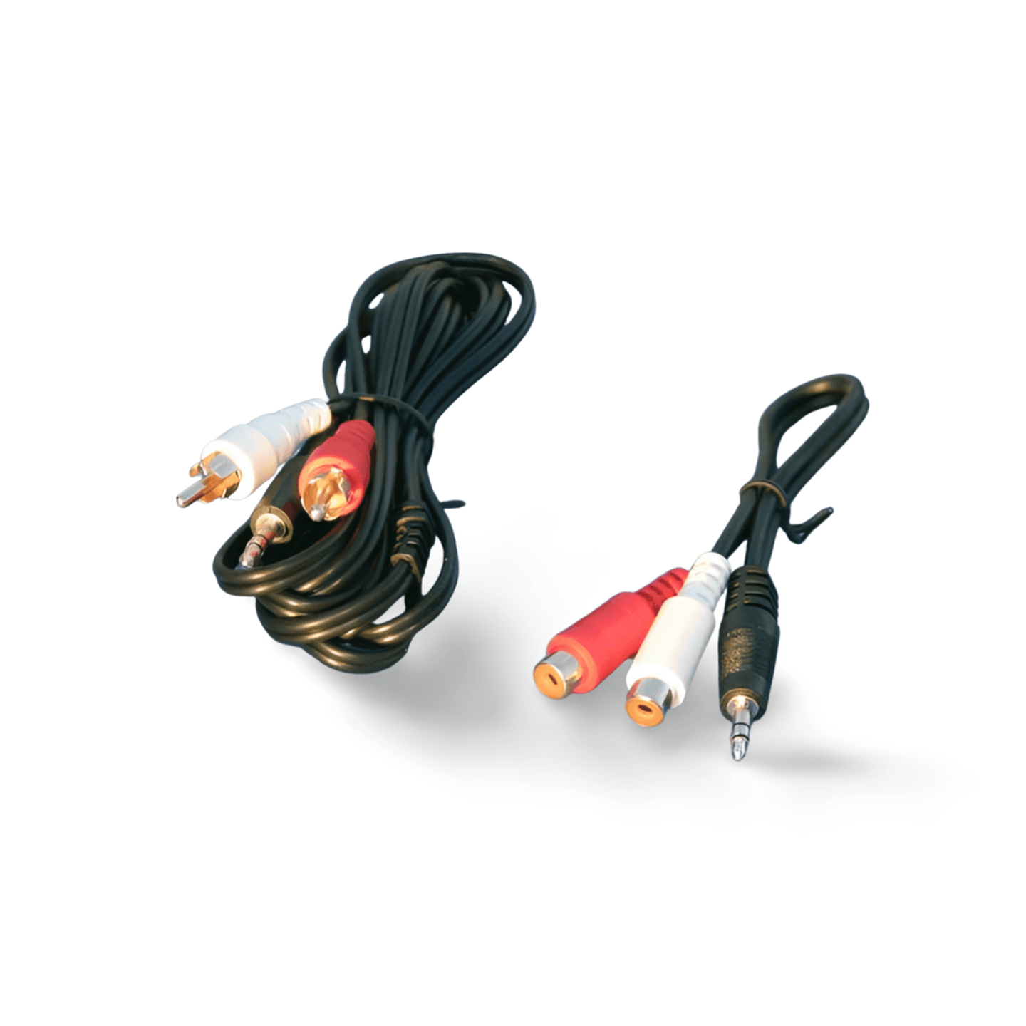 6ft MP3 Audio Connection Kit 2 Cable Set Ipod Compatible black