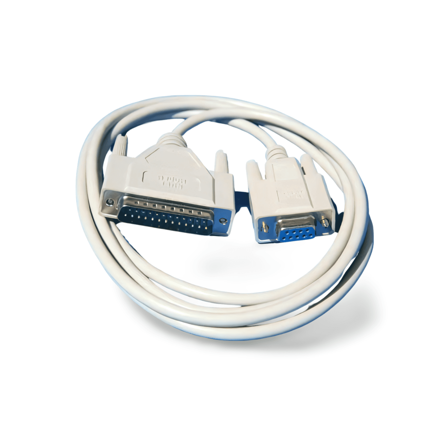 6ft Null Modem Cable DB9 Female to DB25 Male beige