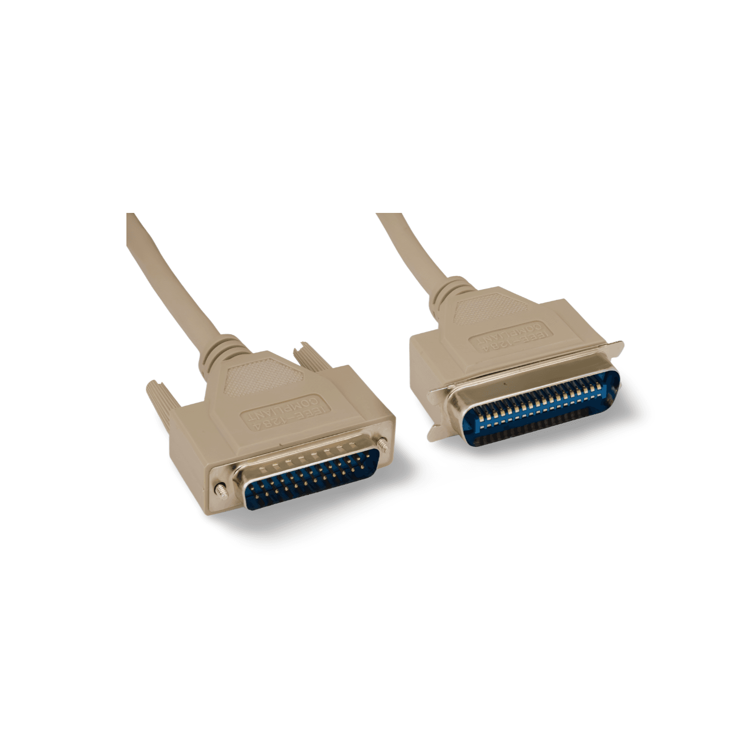 6ft Parallel Printer Cable IEEE 1284 DB25 Male To CN36 Male beige
