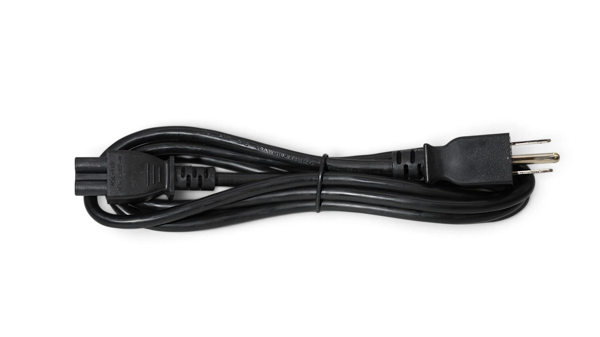 6ft Power Cable Tri IEC320 C5 C-5 Mickey Mouse - Black
