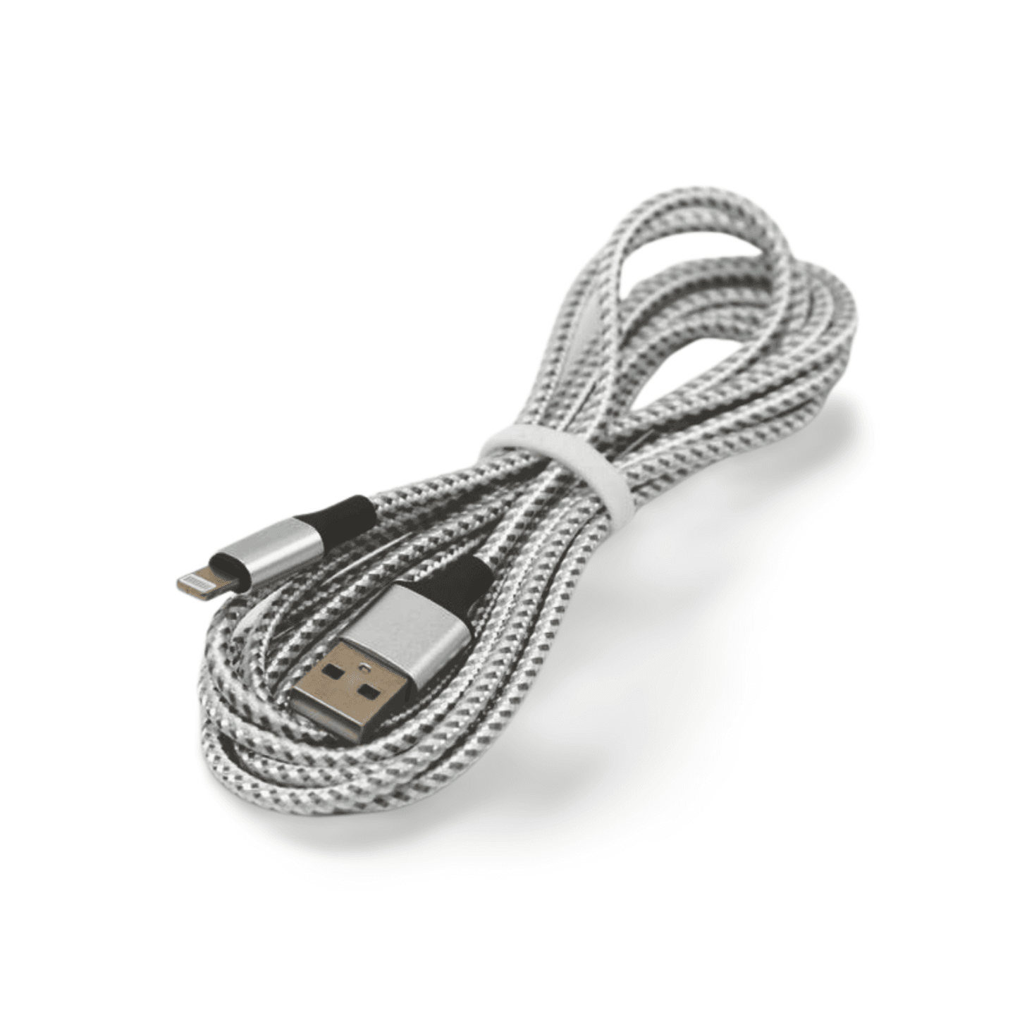 6ft Premium Braided iPhone USB Cable (Generic) - Silver