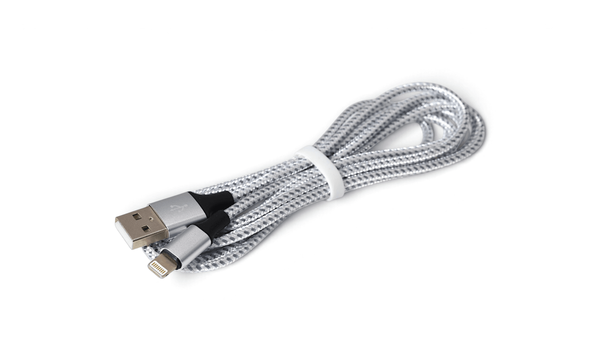 6ft Premium Braided iPhone USB Cable (Generic) - Silver