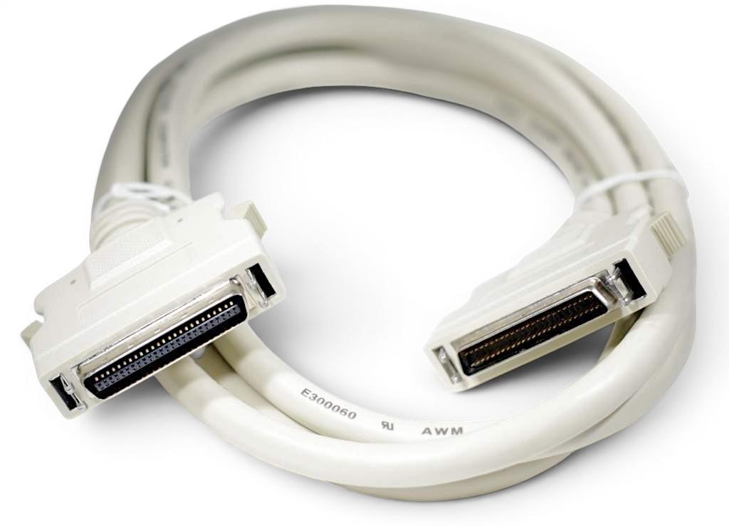 6ft SCSI-II HPCN50 Male Latch to SCSI-II HPDB50 Male Fiery Rip Cable - Beige