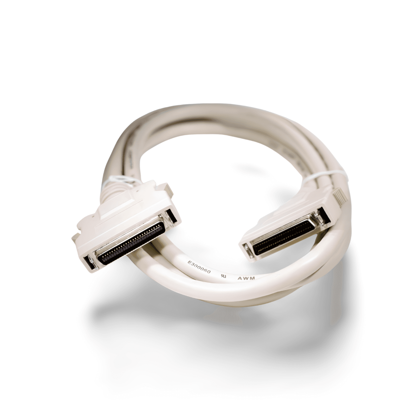 6ft SCSI II HPCN50 Male Latch to SCSI II HPDB50 Male Fiery Rip Cable beige