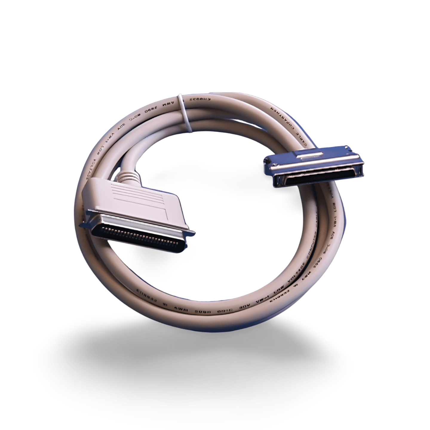 6ft SCSI III HPDB68 Male Latch to SCSI I CN50 Male beige