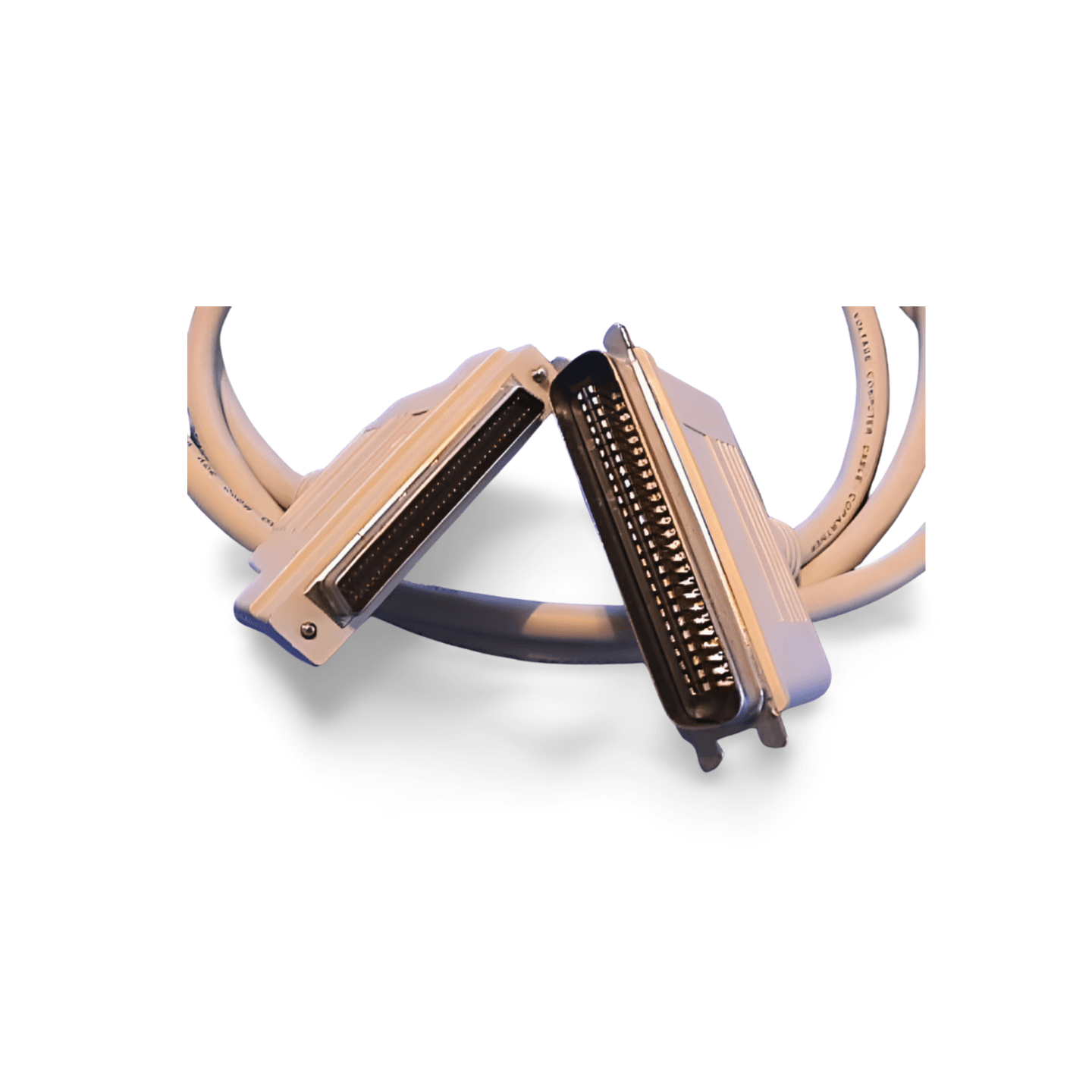 6ft SCSI III HPDB68 Male Thumb Screw to SCSI I CN50 Male beige