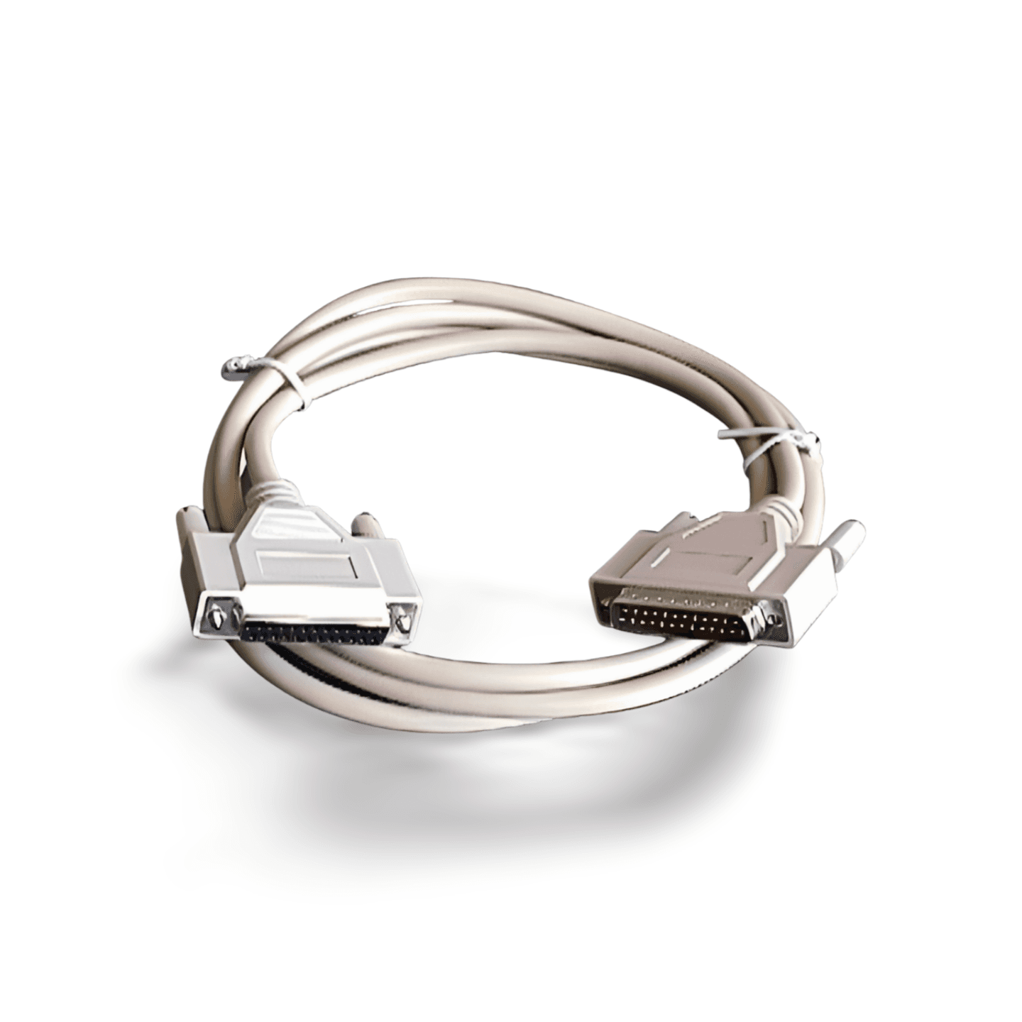 6ft Serial Printer HP Plotter Cable DB25 Male to DB25 Female - Beige