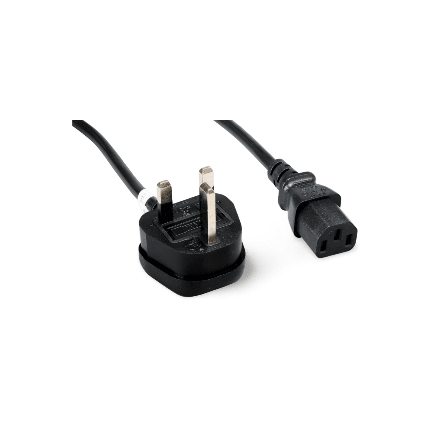 6ft UK England Power Cord IEC 60320 C13 To BS1363 With Fuse black