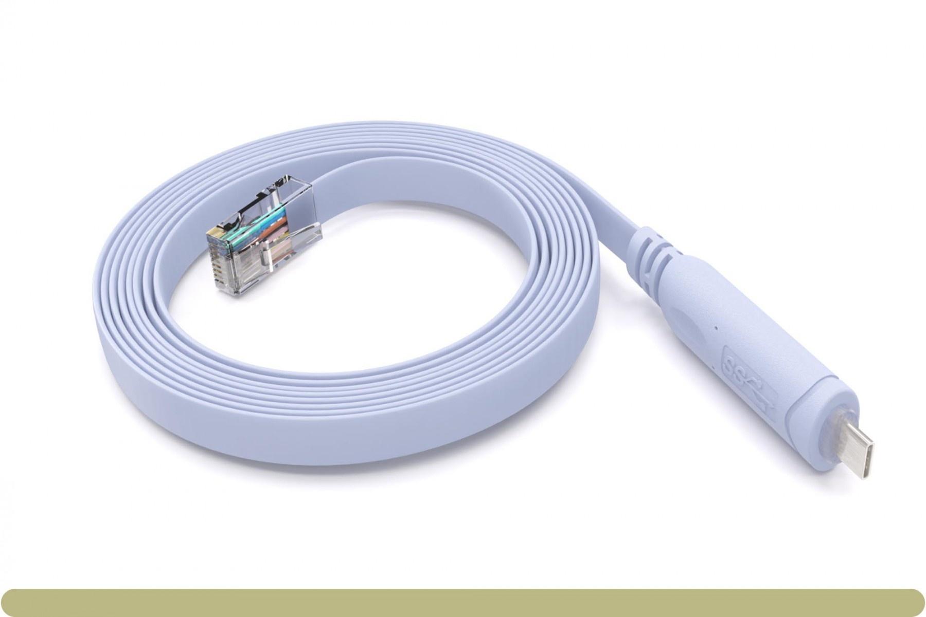 6ft USB-C to RJ45 Cisco Console Cable FTDI Serial - Cisco-blue