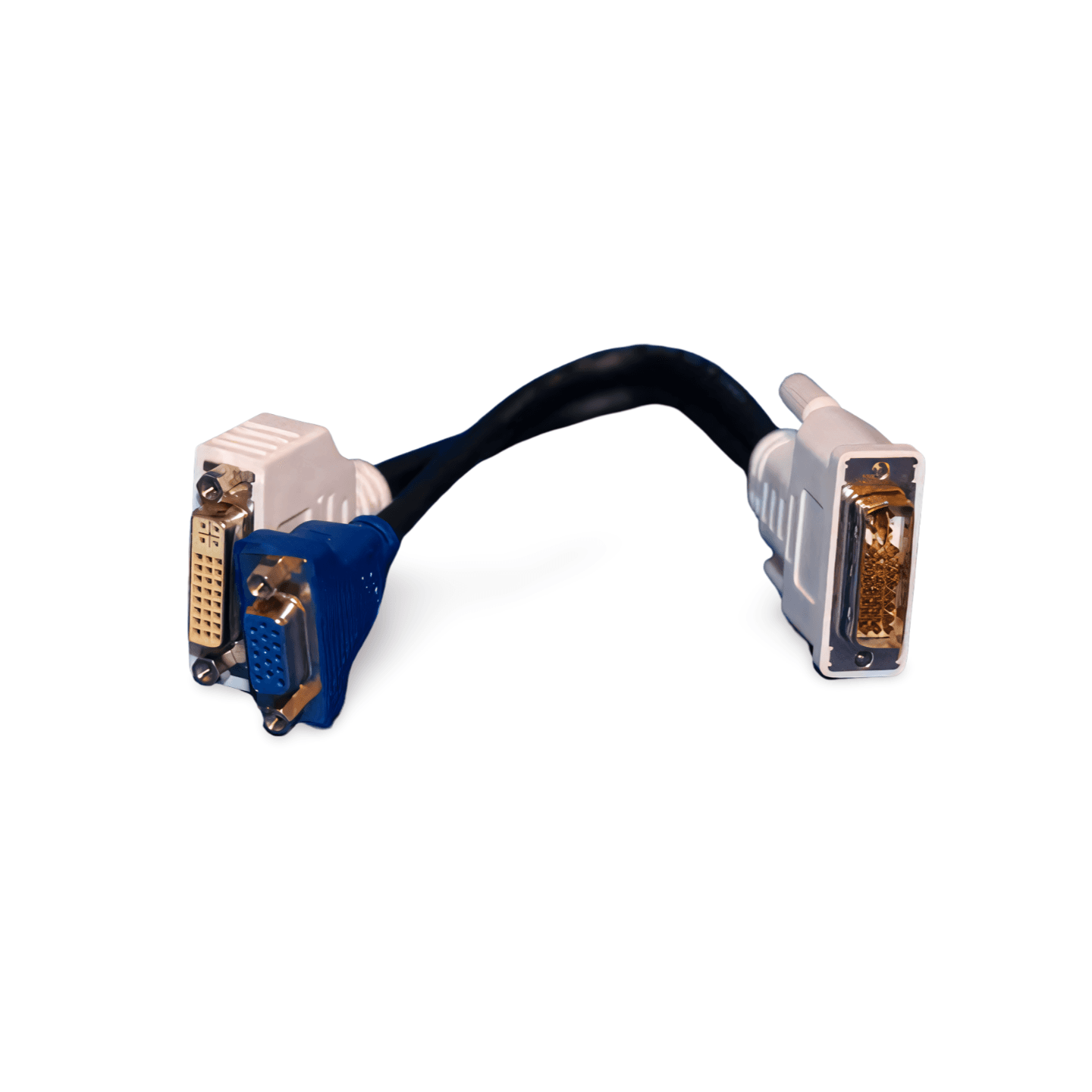 6in DVI-I Splitter DVI-D to VGA Adapter 0X2026 TwinView DELL X2026 - Black