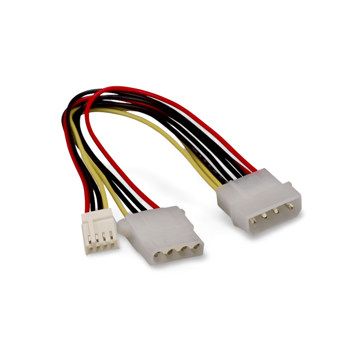 6in Power Cable Y 5.25 to Molex 3.5 5.25 black