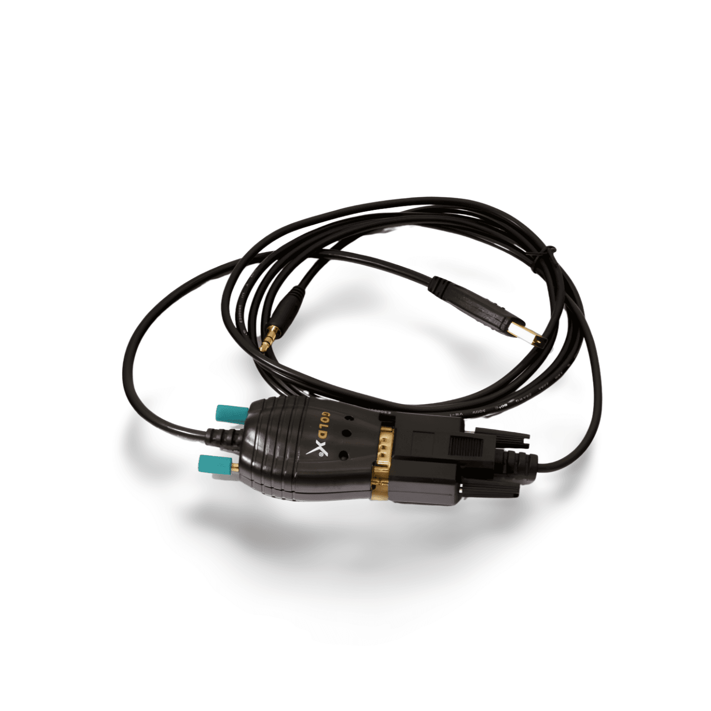 7ft EXLINK Samsung Cable Kit USB and Serial Cable DB9 Female to 3.5mm Prolific Chipset black