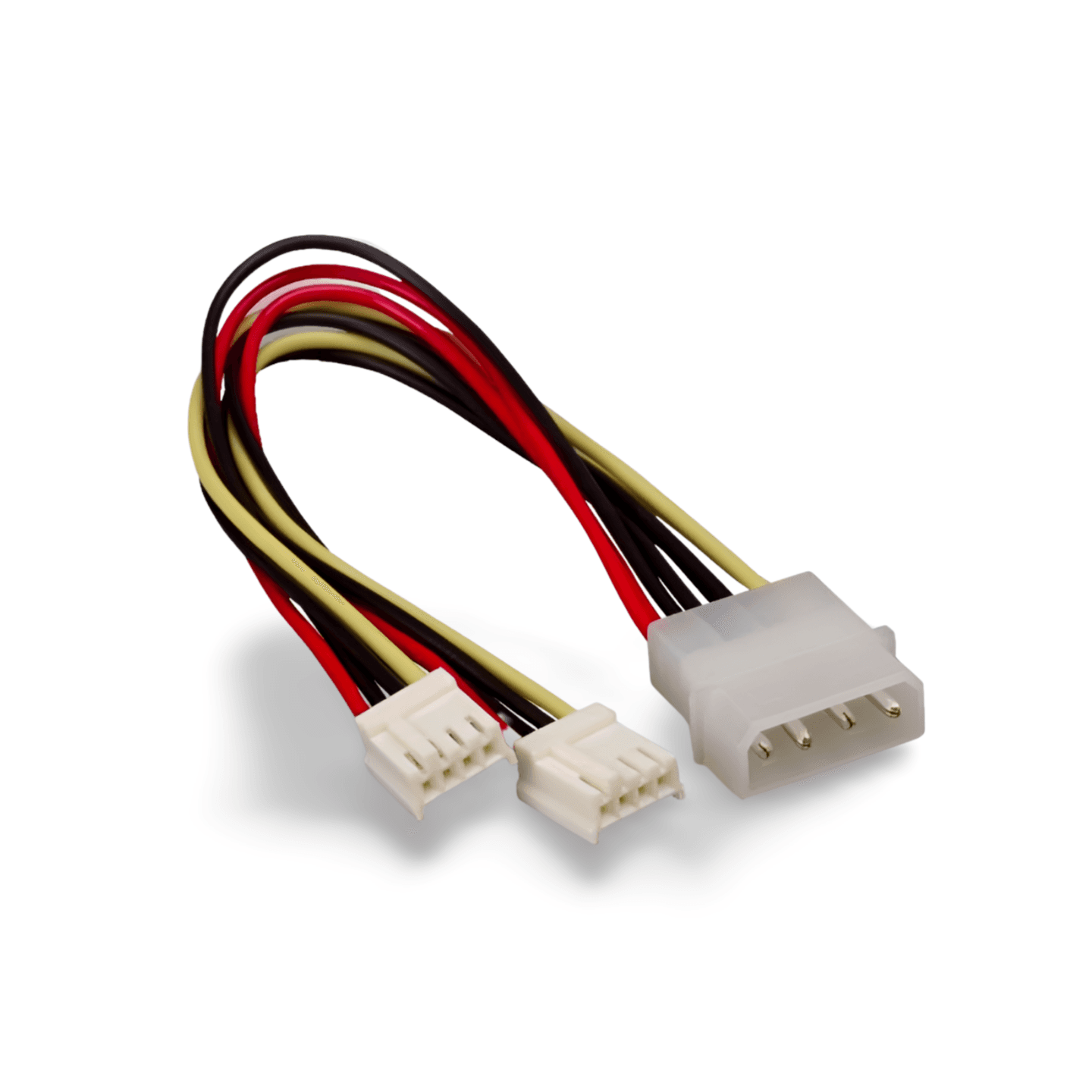 8in Power Y Cable Molex 4 Pin for 5.25 Inch Drive to 3.5 Inch Drive red yellow