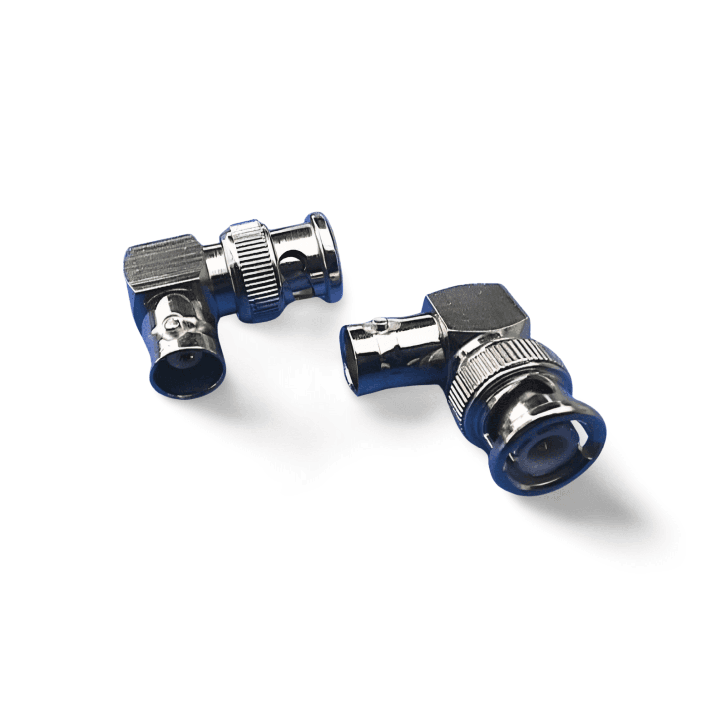 BNC Male Female 90 Degree Connector Right Angle Adapter - Silver
