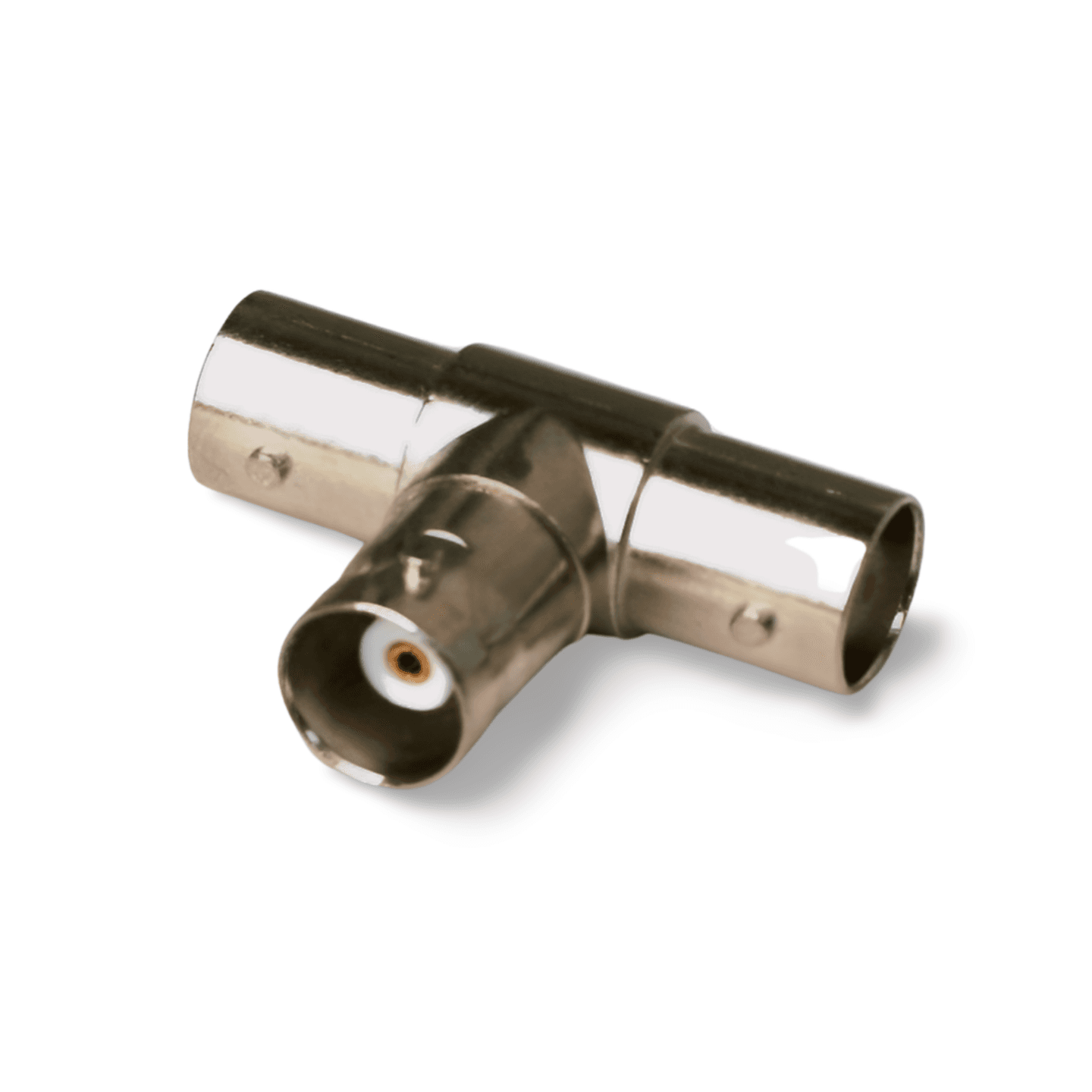 BNC T Connector 3 Female - Silver