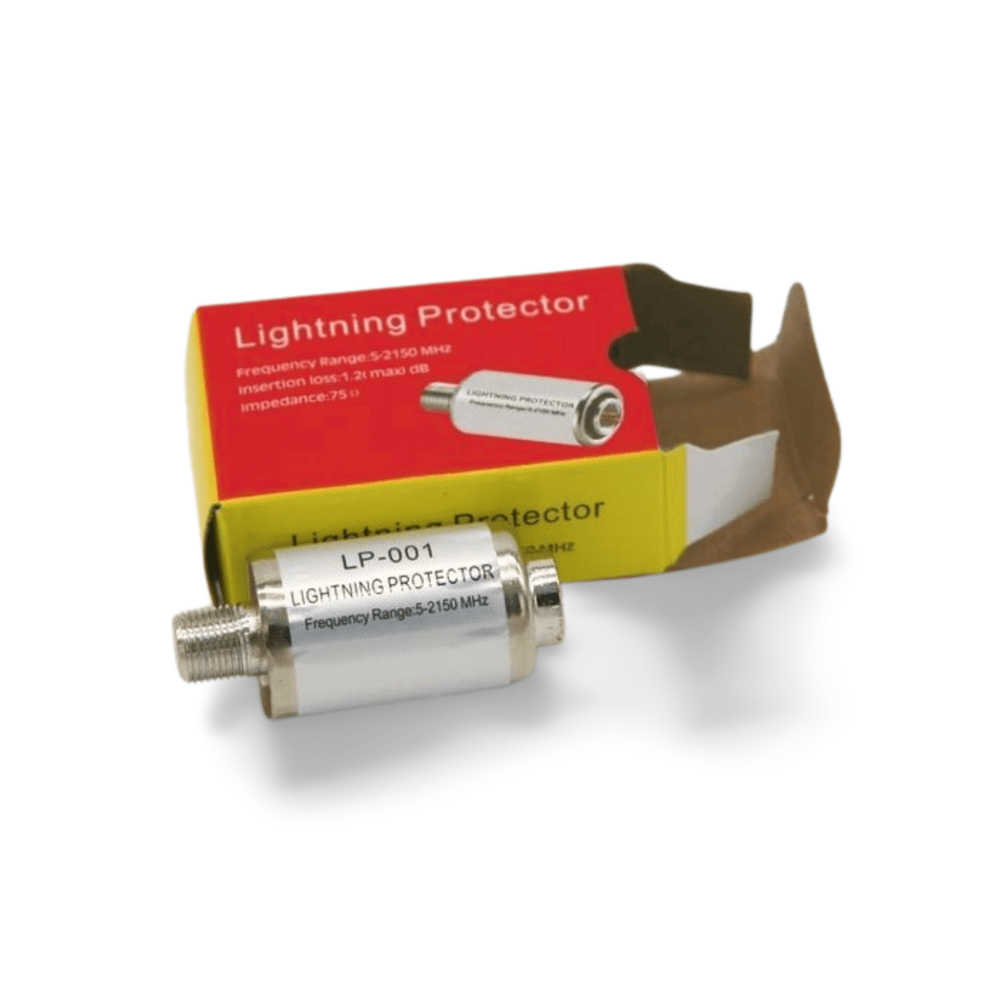 Cable TV In-Line Coaxial Surge Protector - Silver