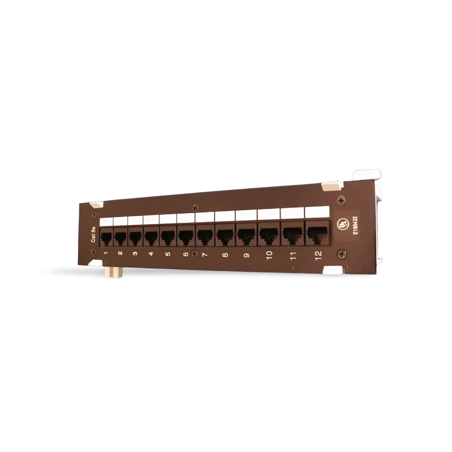 Cat5e Patch Panel 12 Port Wall Mount black