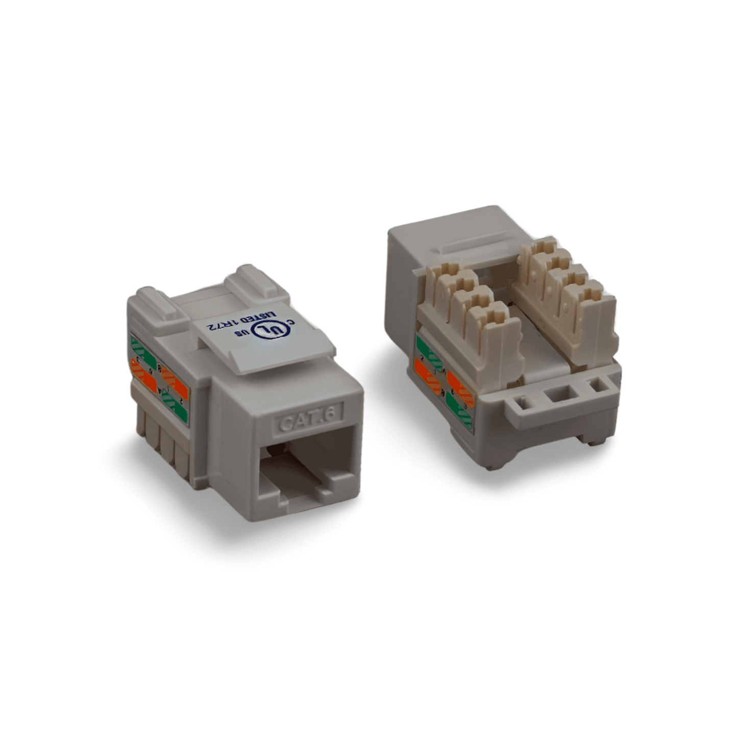 Cat6 RJ45 Punch Down Keystone Jack white