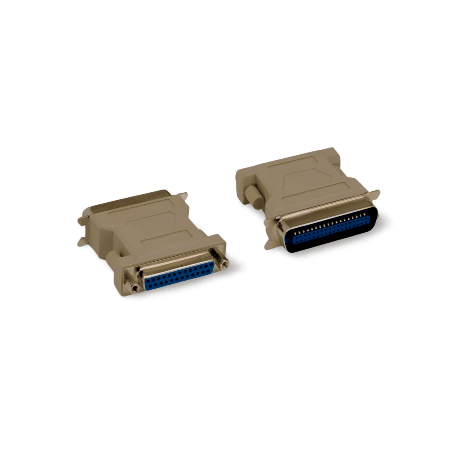 DB25 Female to CN36 Male Molded Shielded Adapter Parallel to Centronics Cable beige