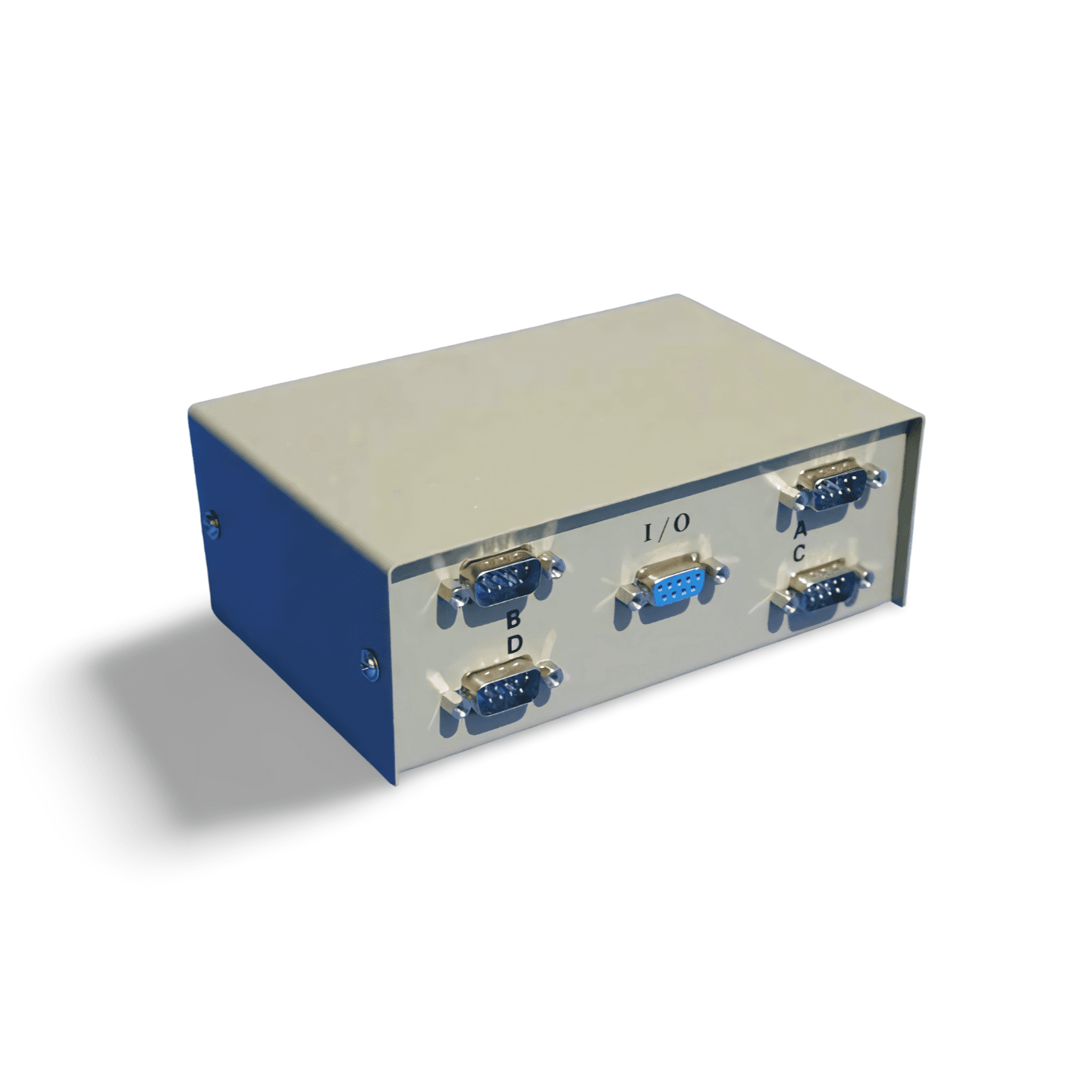 DB9 ABCD Switch 4 Male Ports and 1 Female Port beige