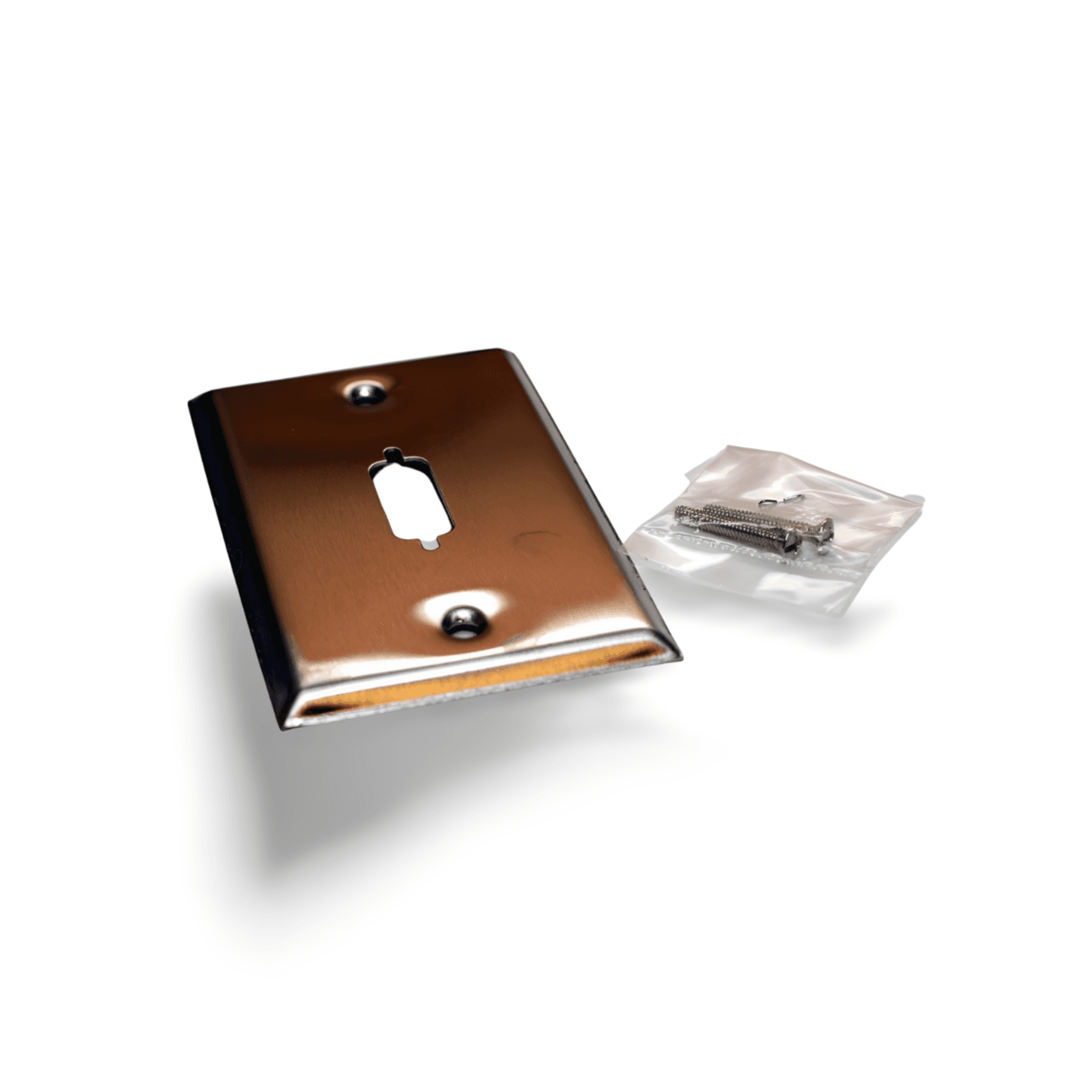 DVI Wall Plate 1 Hole Stainless silver