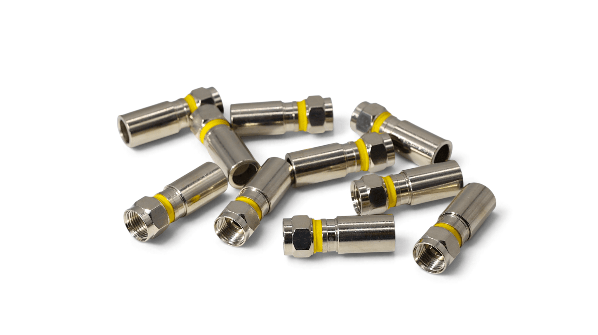 Female Connector Crimp On RG6 PermaSeal II 10 Pack - Silver