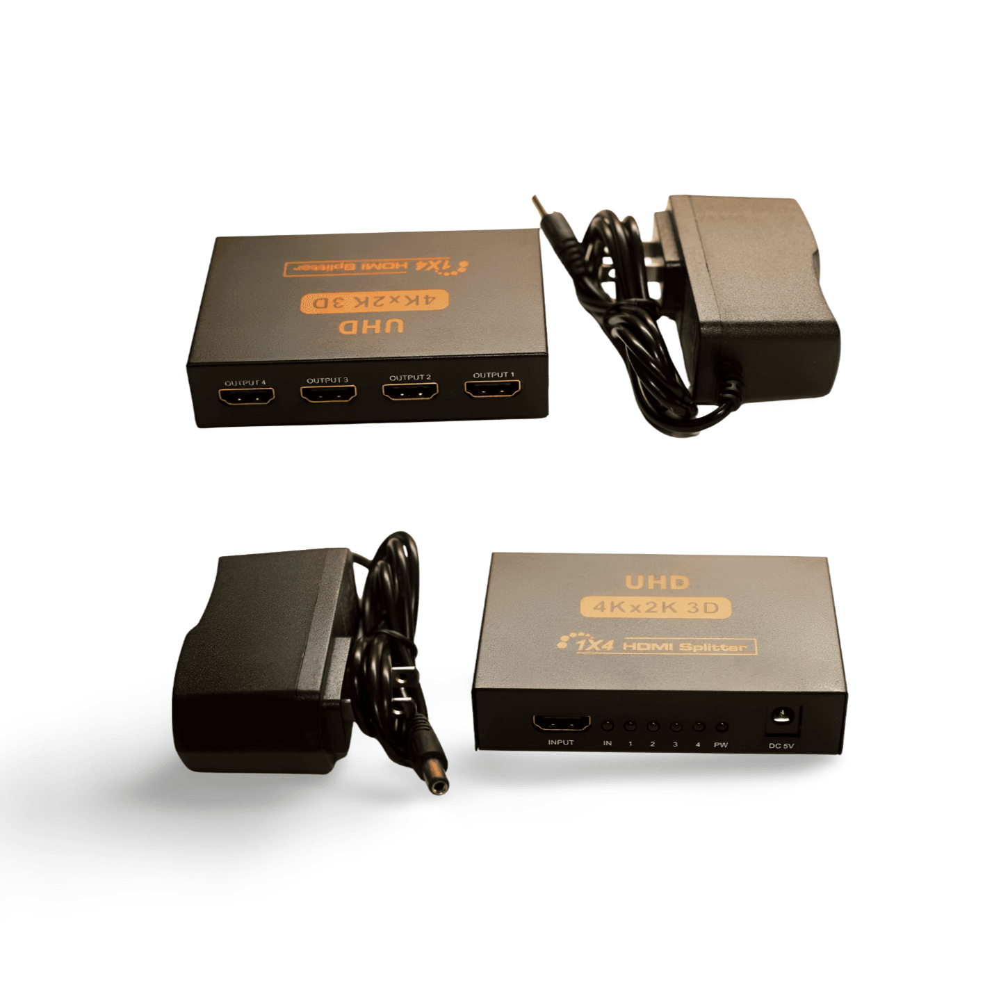 HDMI 1X4 Distribution Amplifier with 3D 4K black