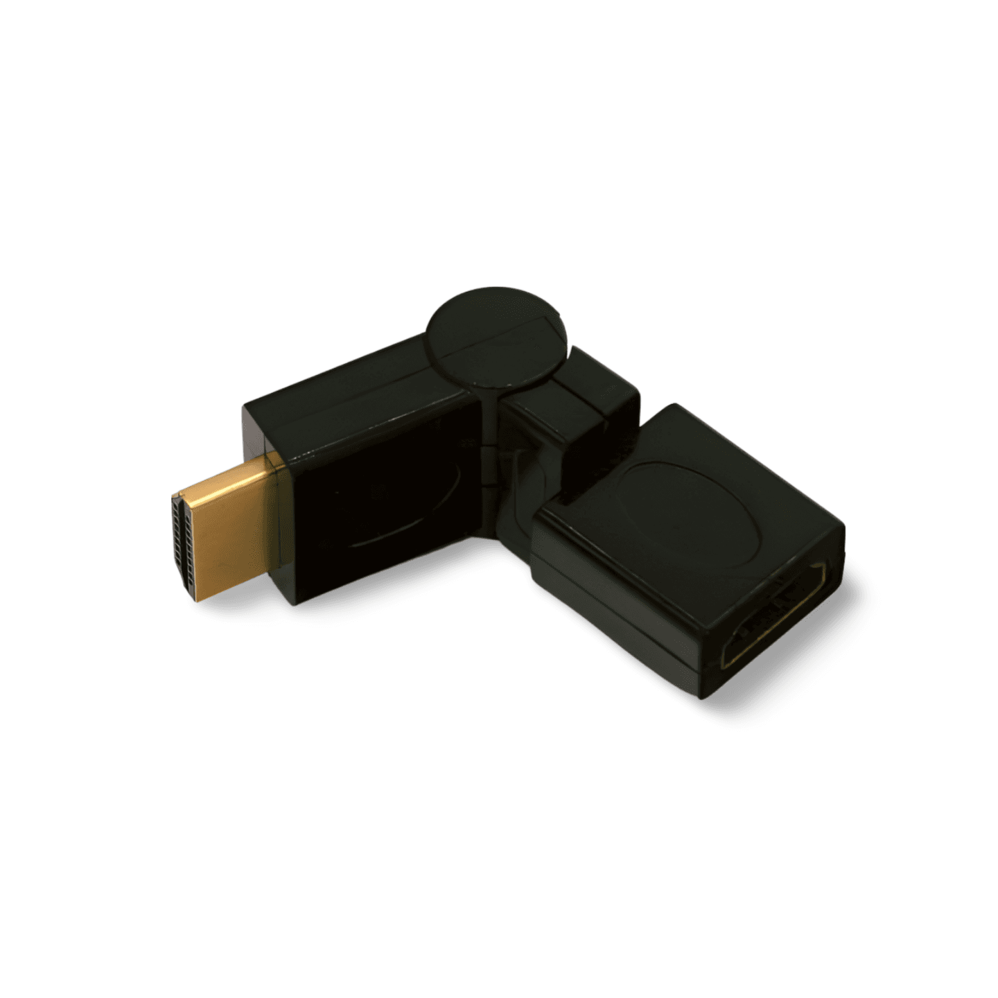 HDMI Male Female Flexible Right Angle Connector Swivel Adapter Extender 4K 1080P - Black