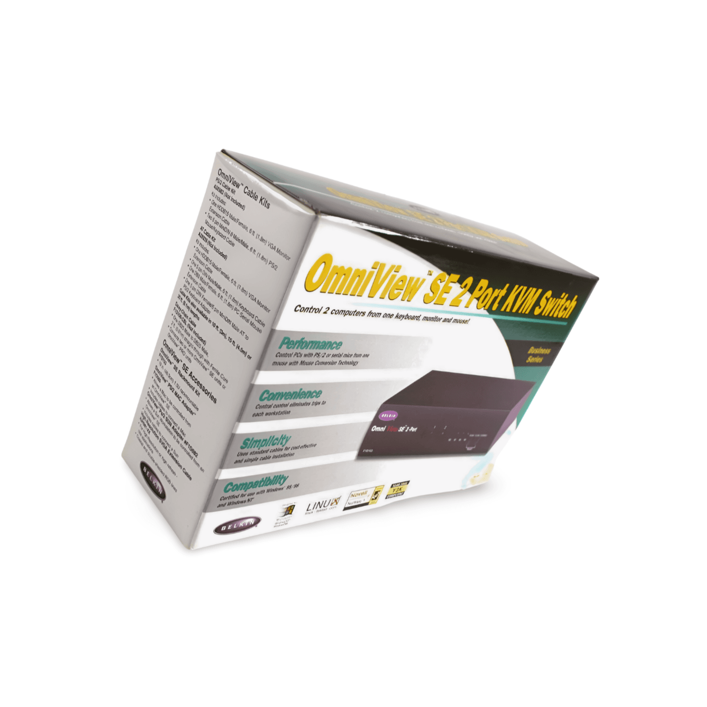 KVM Switch 2 CPU Electronic PS2 VGA Belkin F1D102 black