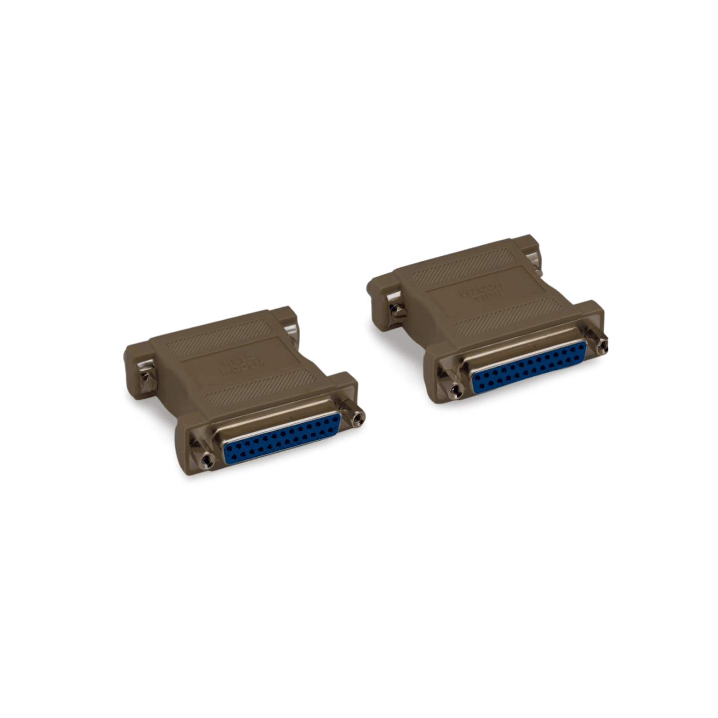 Null Modem Adapter DB25 Female to DB25 Female beige