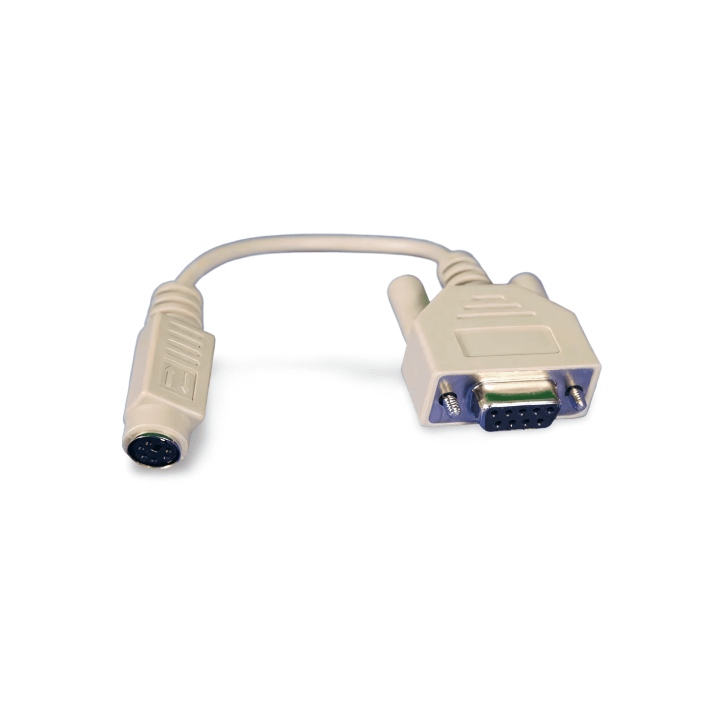 PS2 Female to DB9 Female Serial Port Adapter Cable - Beige