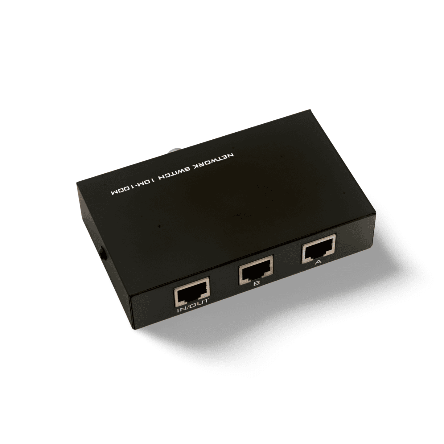 RJ45 AB 2 Way Switch Box Push Button Manual Network black