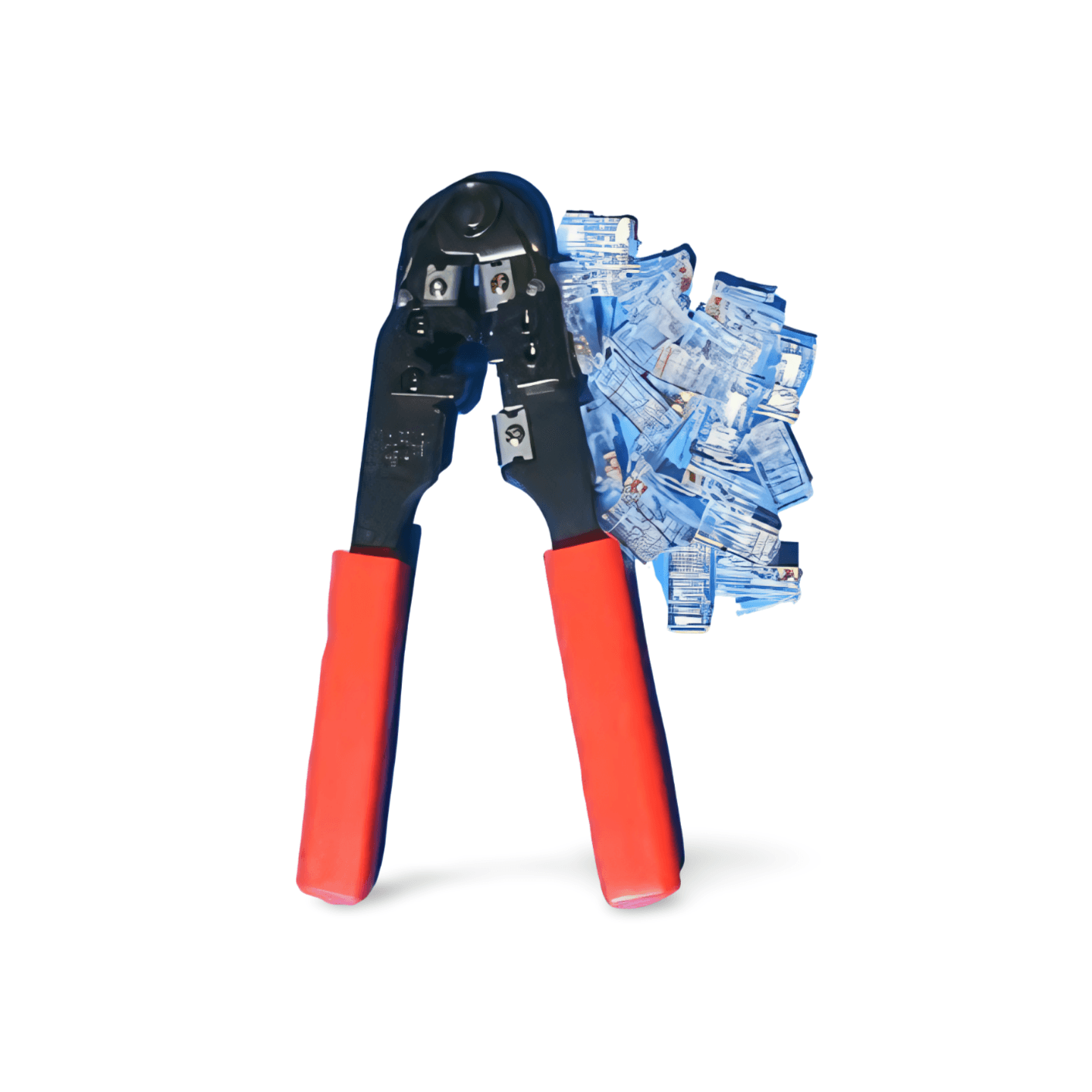 RJ45 Crimp Tool and 100 Plugs multi