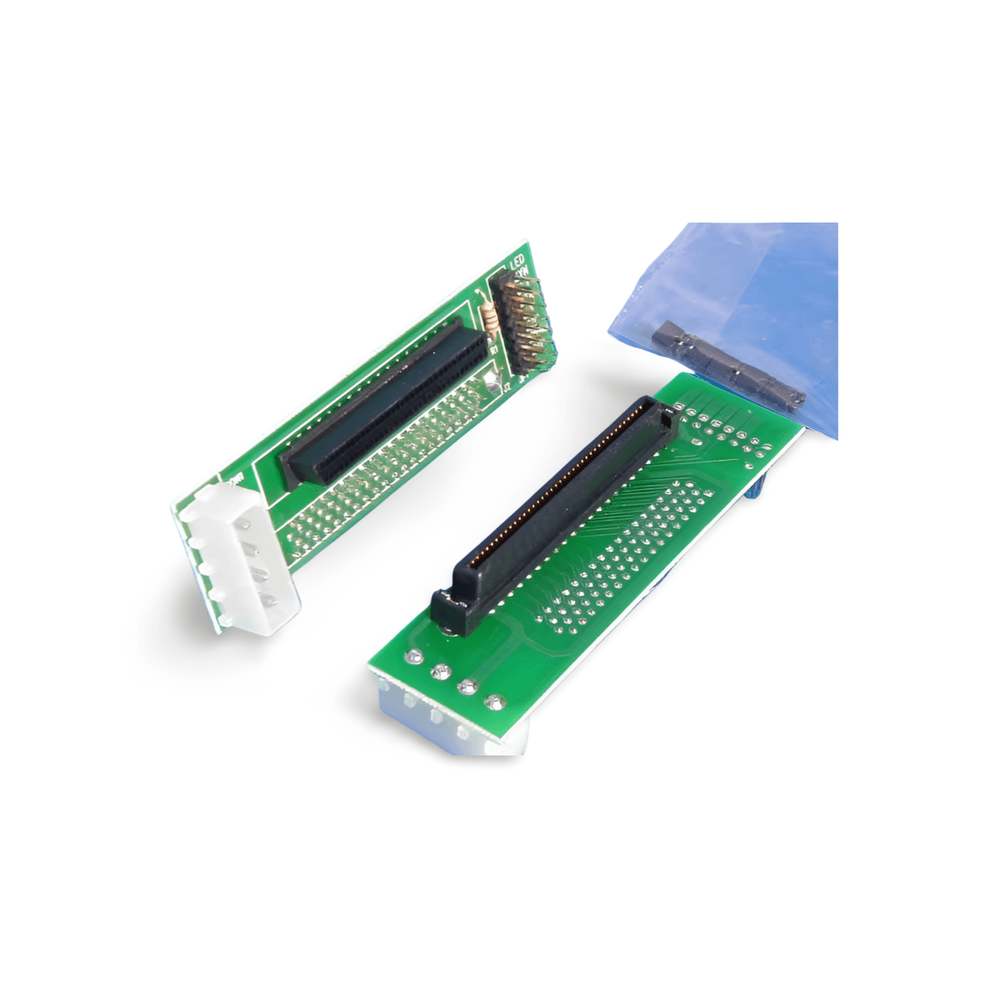 SCA 80 Pin Female to HPDB68 Pin Female LVD SE Ultra SCSI Adapter green