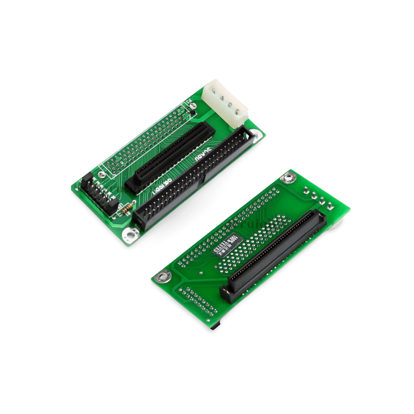 SCSI SCA80 to IDC50 Male and HPDB68 Female Adapter green