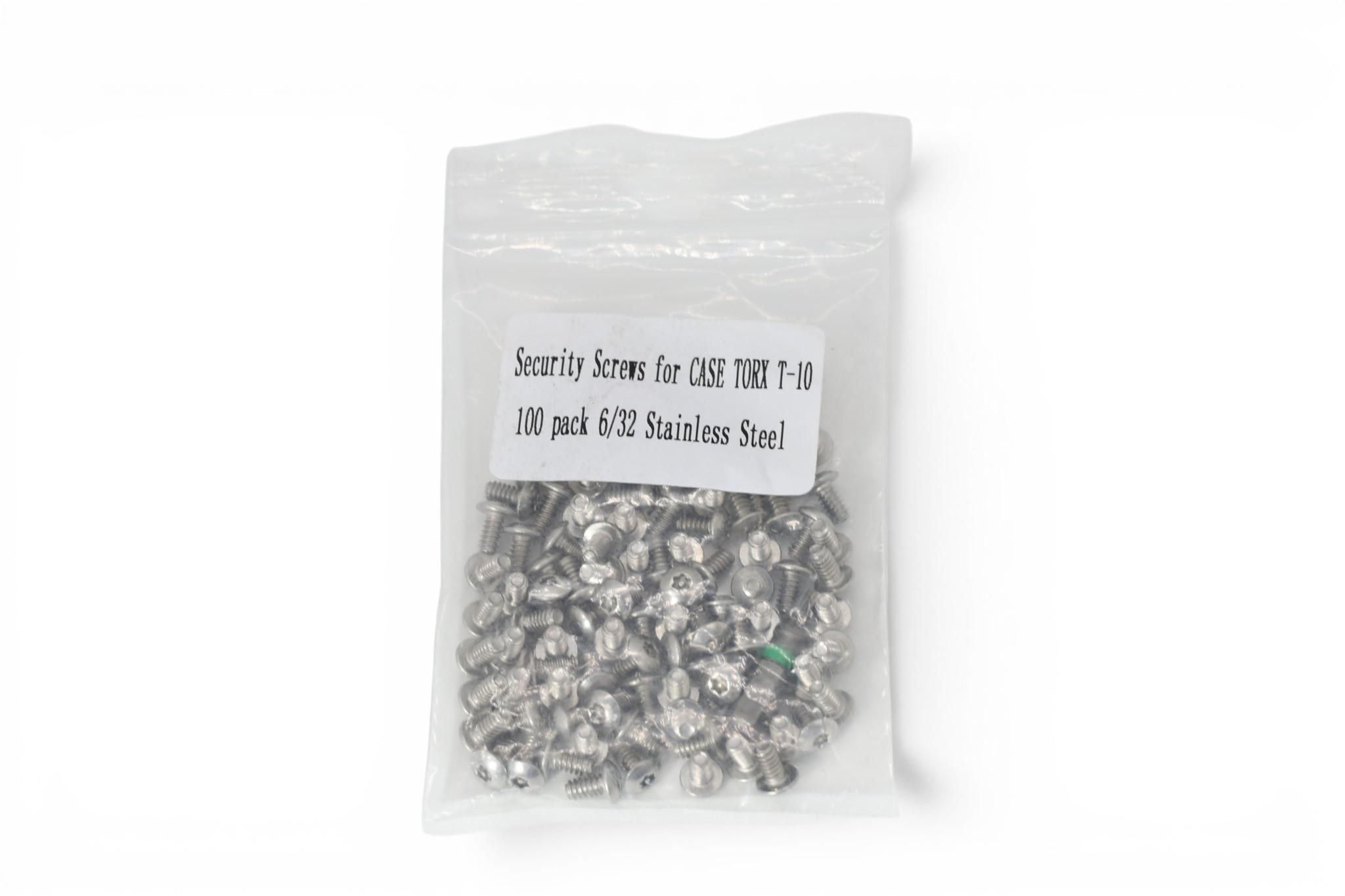Security Screws for Case Torx T-10 100 pack - Silver