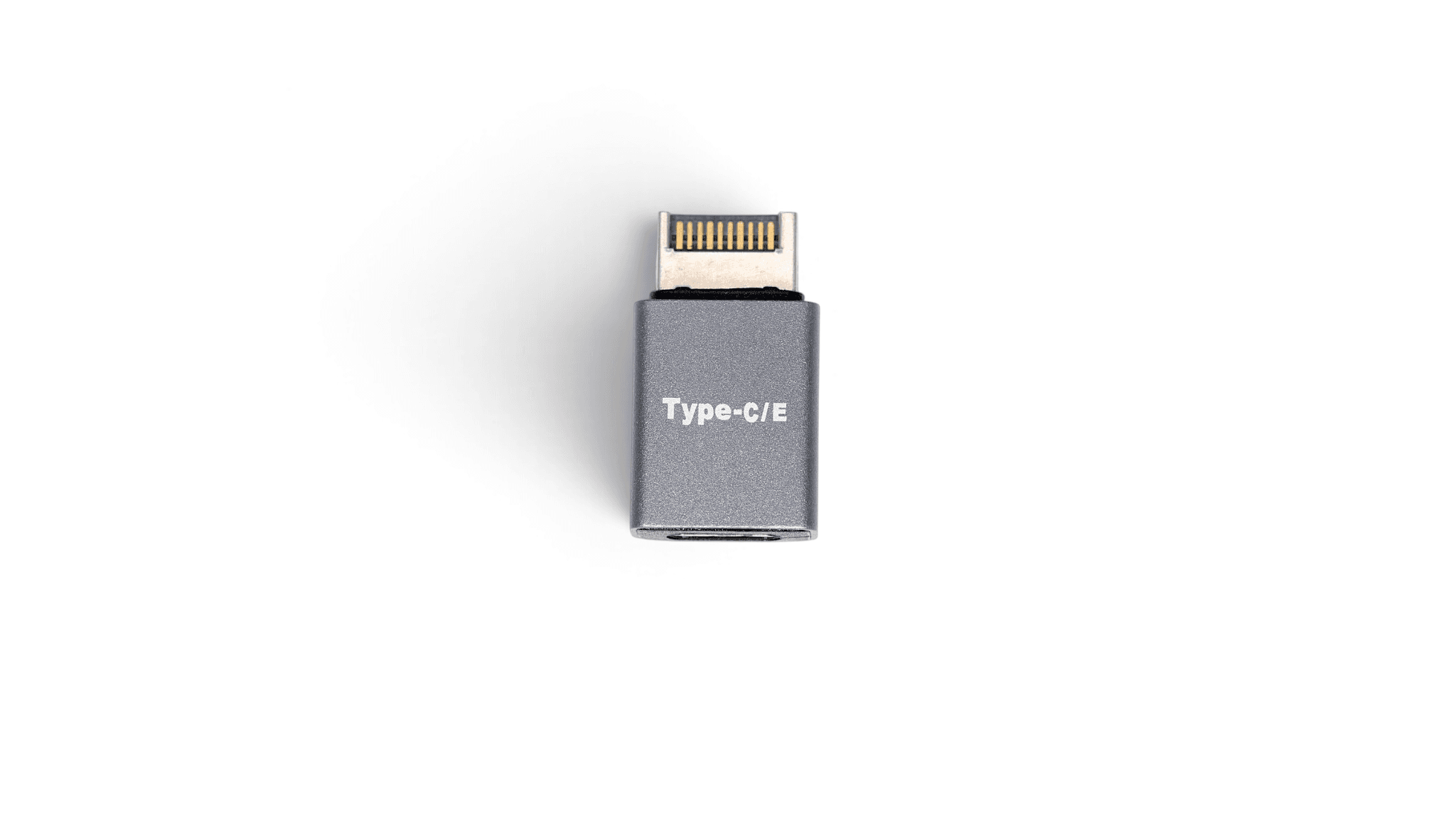 USB 3.0 Type-A Female to Type-E Molded Adapter - Gray