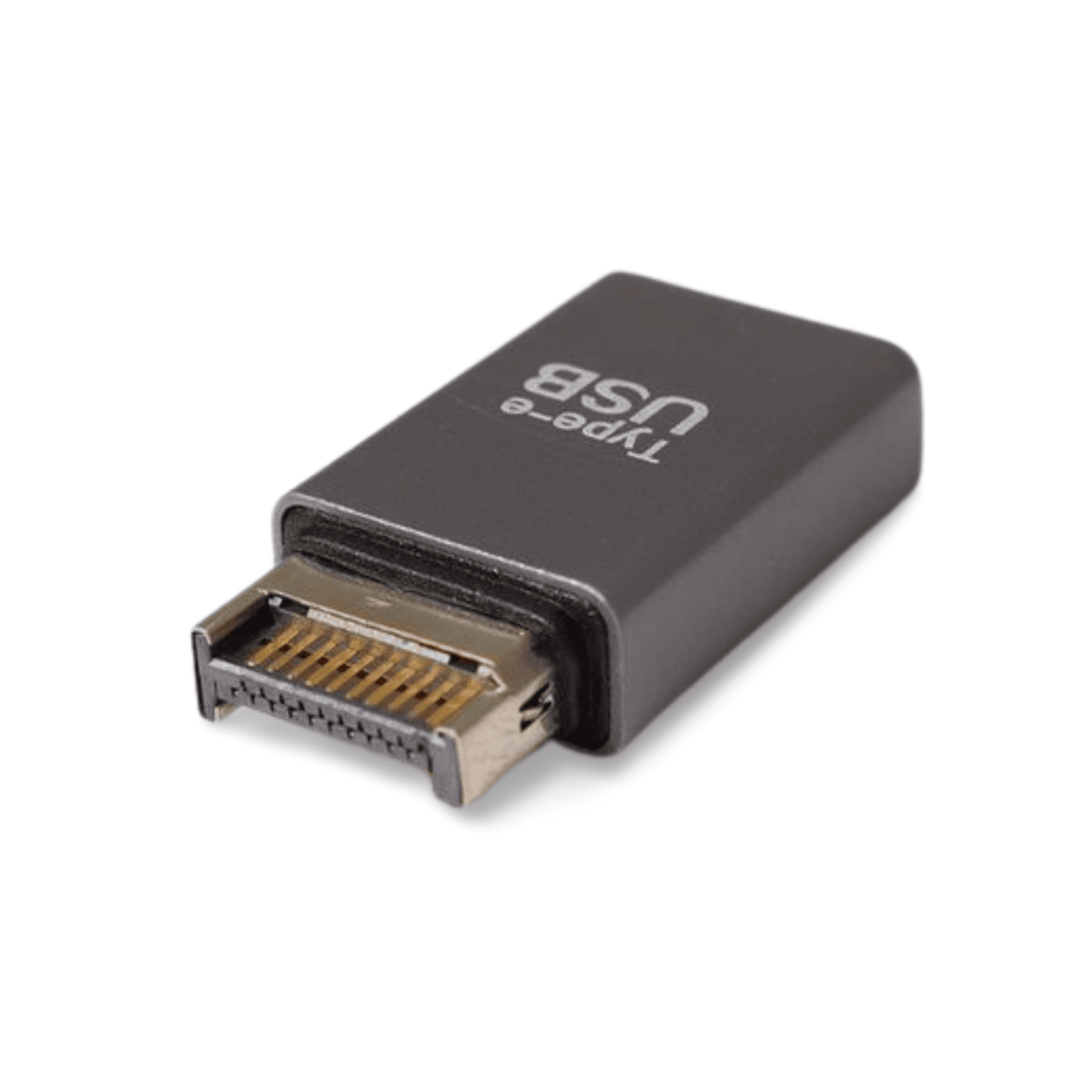 USB 3.1 Front Panel Header Type E to Type A Adapter with Metal Housing - Silver