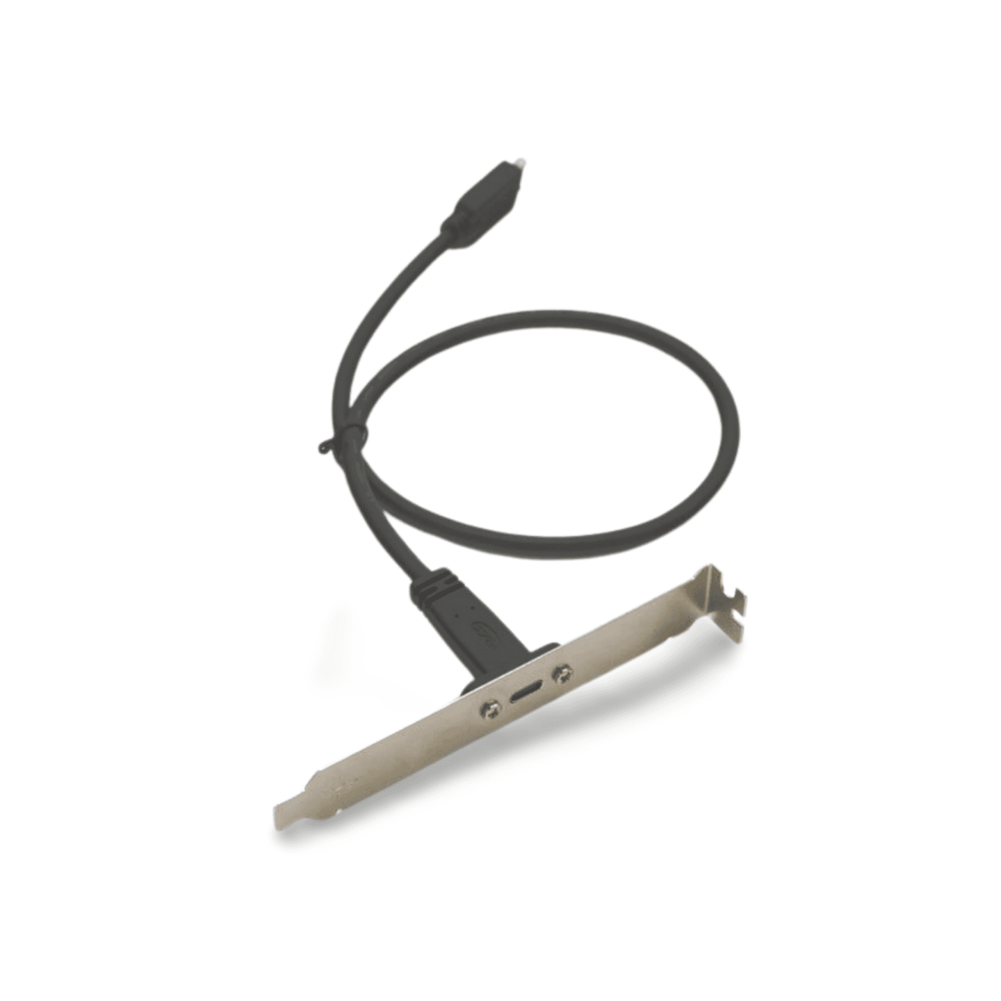 USB 3.2 Gen 2 Front Panel Adapter - USB-C to Type-E Header with PCI Bracket - Black