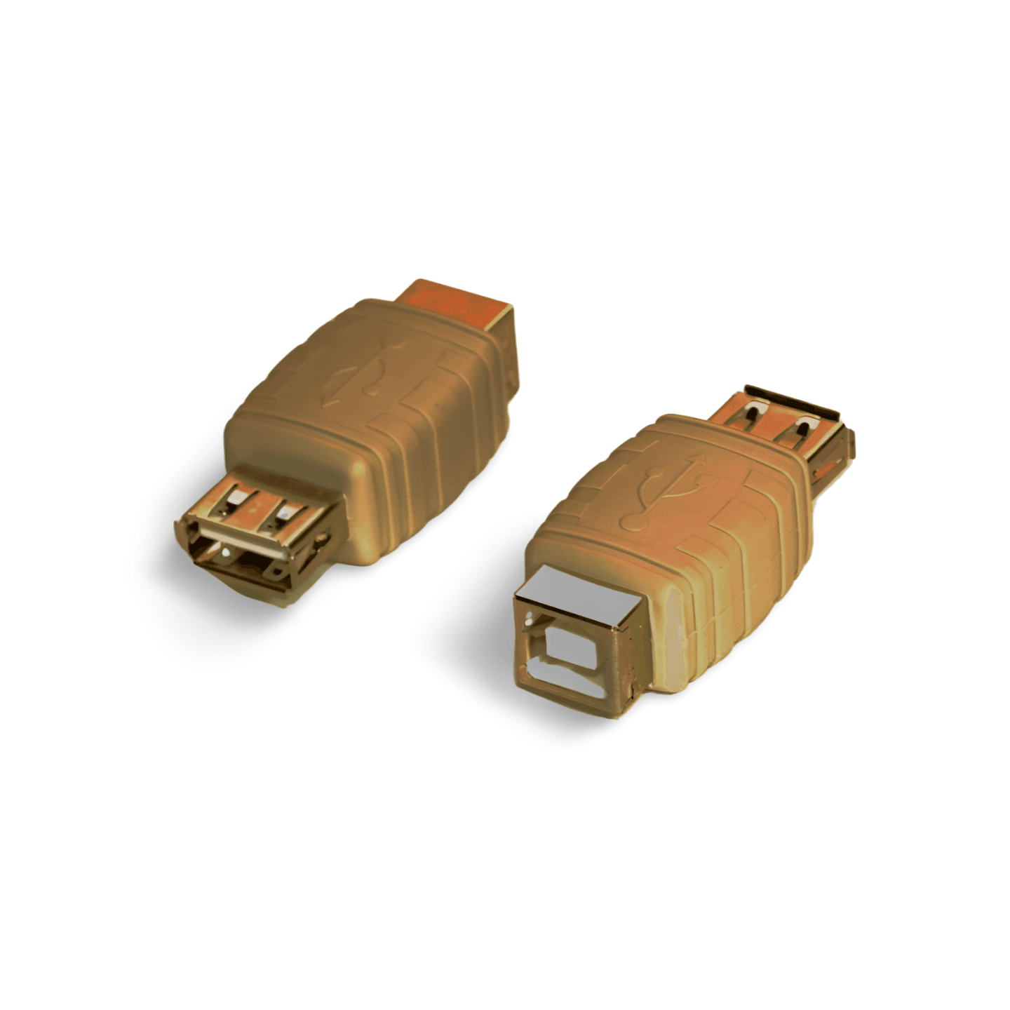 USB Gender Changer Type A Female to Type B Female Adapter beige